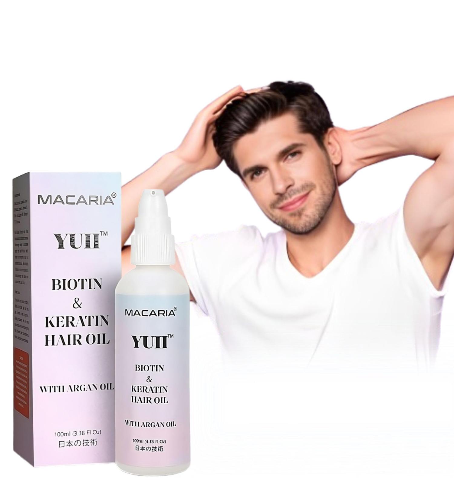 Macaria Herbal Pvt ltd Yuii Biotin Oil For hair Growth men - Buy Online on GoSupps.com