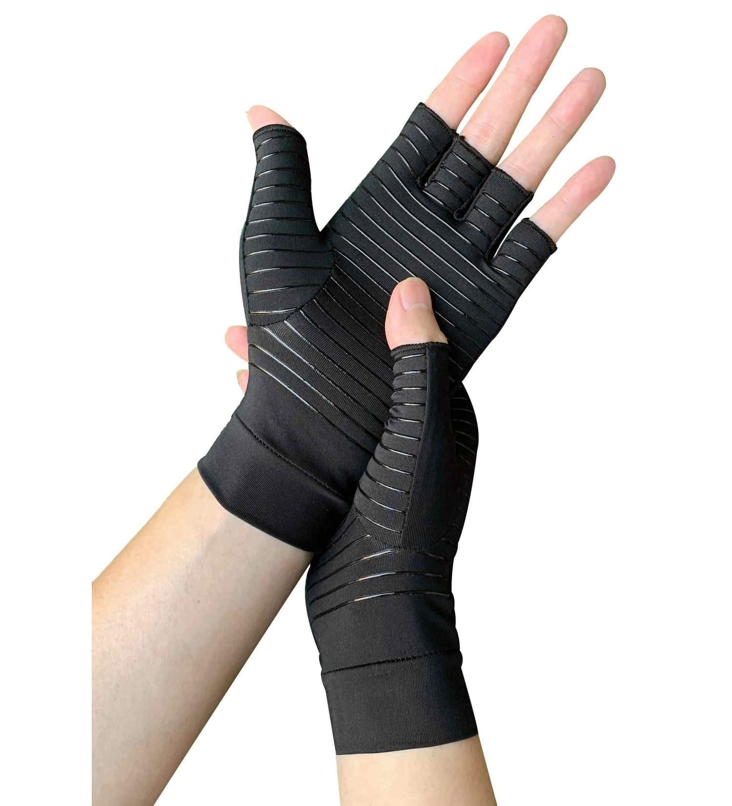 Buy Copper Arthritis Compression Gloves for Pain Relief - Ideal for Osteoarthritis & Tendonitis - Men & Women (Size L - Buy Online on GoSupps.com