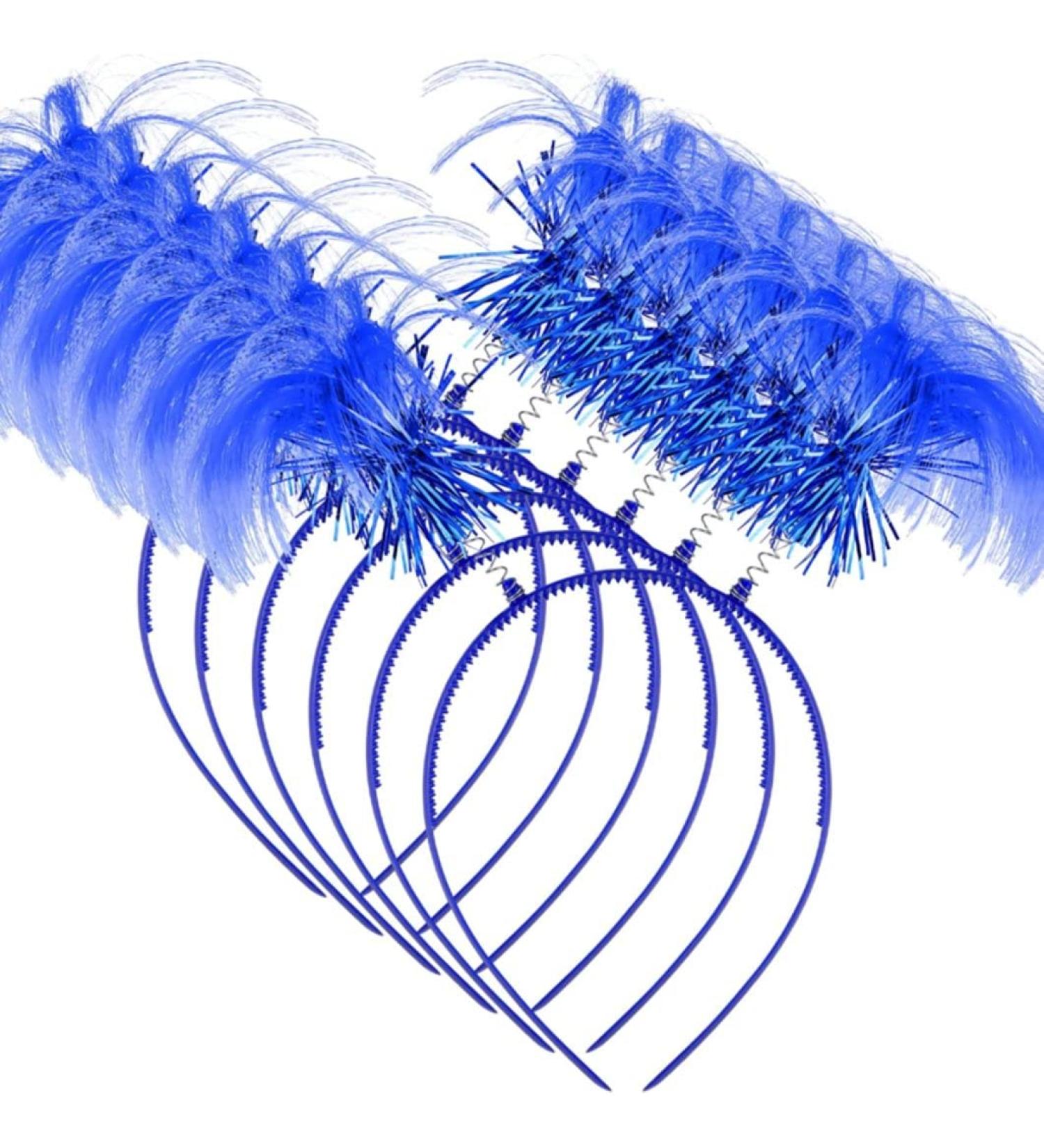 6 Pieces Tinsel Wrapped Ponytails Headbands Costume Party Headwear Accessory Halloween Head Bopper Halloween Costume Headwear Accessory Blue Halloween Decoration Halloween Costumes - Buy Online on GoSupps.com