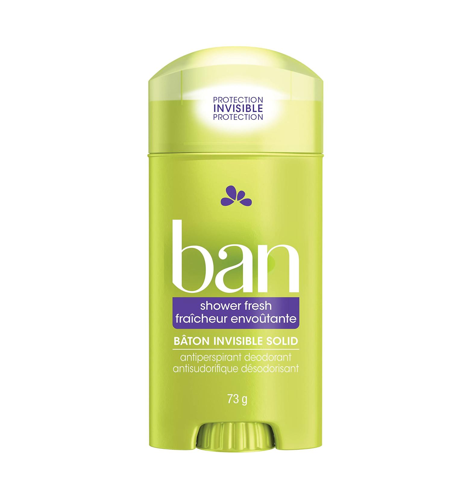 Ban Shower Fresh 24-Hour Invisible Solid Antiperspirant Deodorant 73 G - Buy Online on GoSupps.com