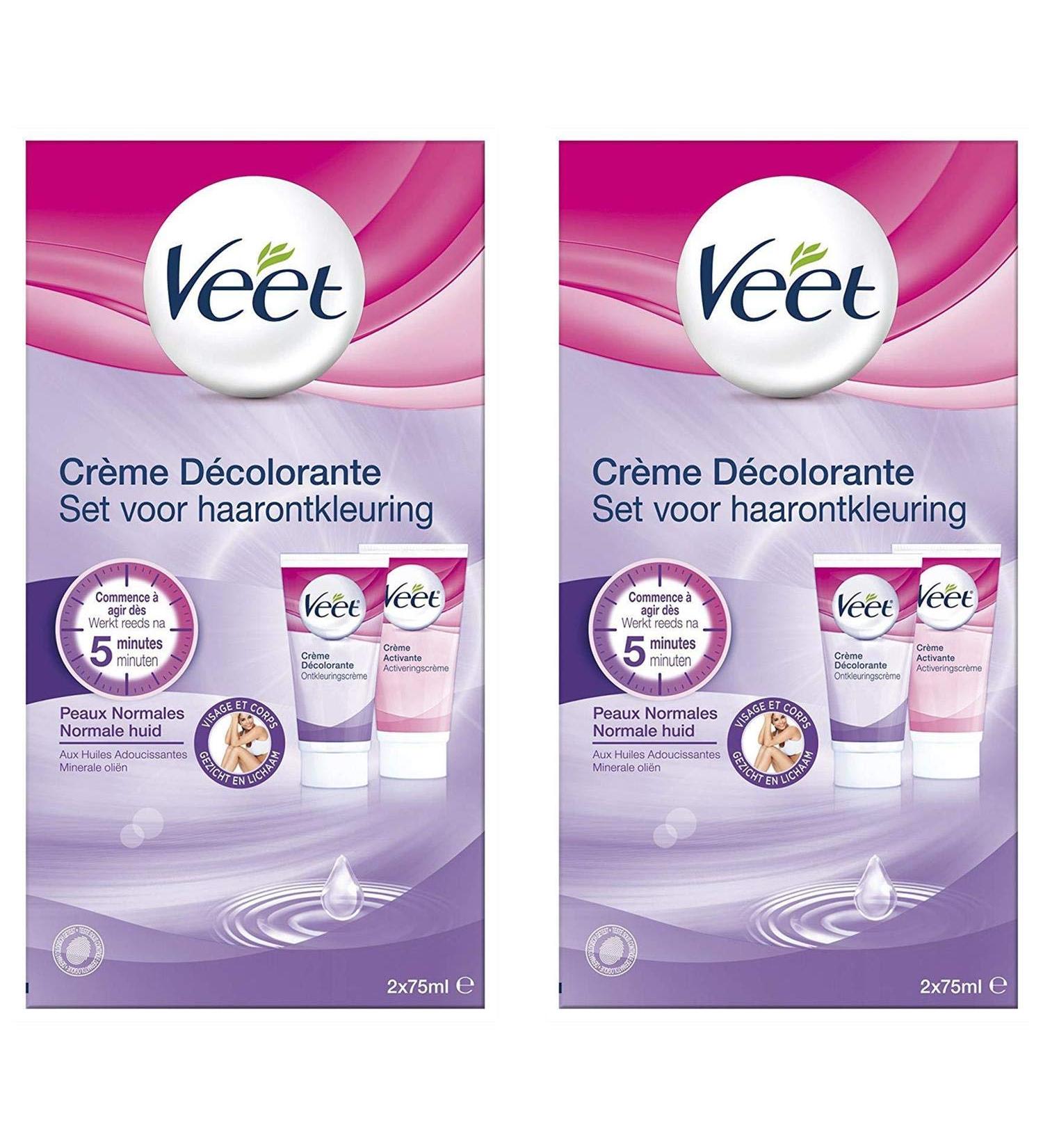 VEET Bleaching Cream for Face and Body 2 x 75 ml Bottles Pack of 2 - Buy Online on GoSupps.com
