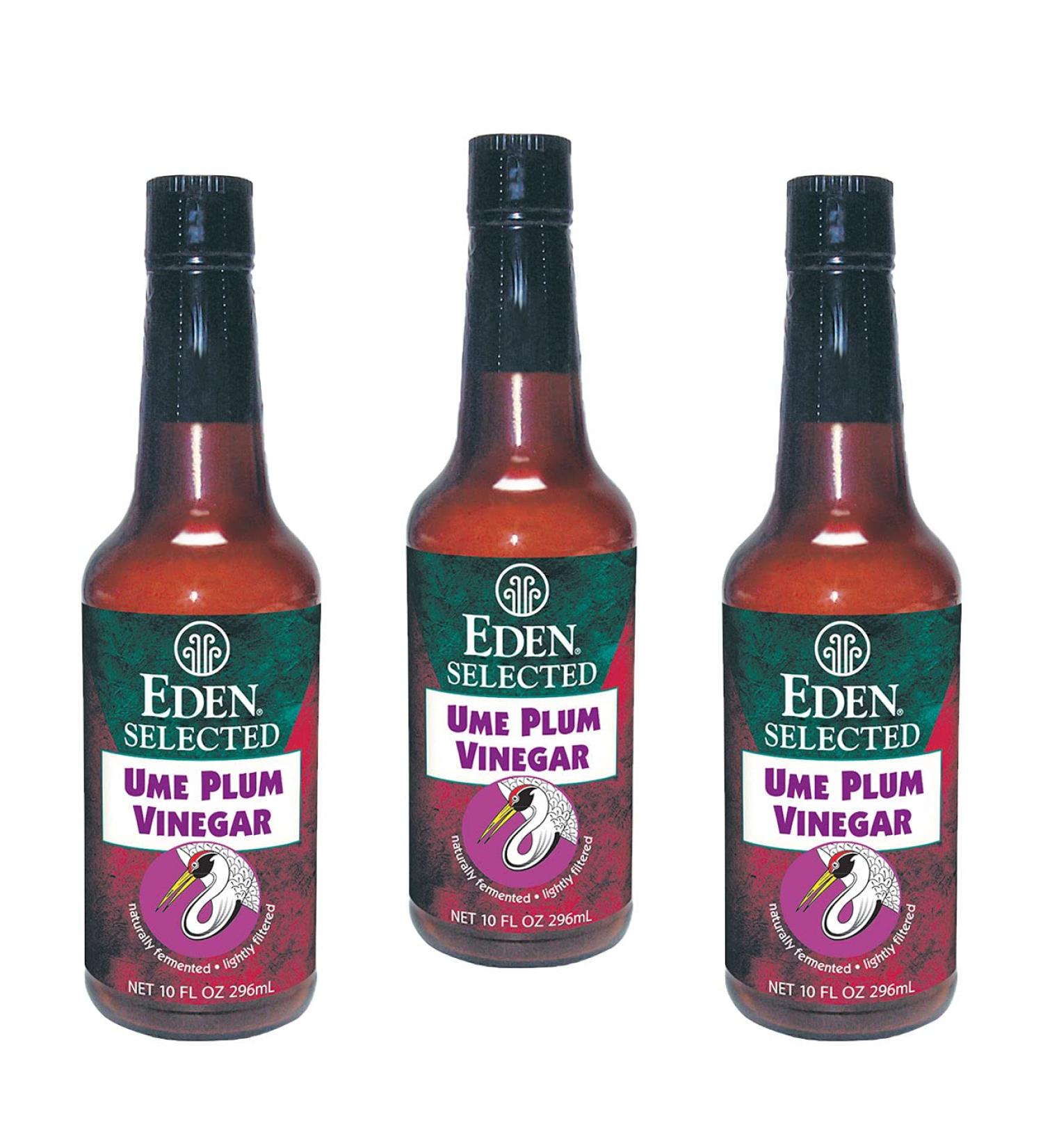 Organic Ume Plum Vinegar from Japan - 10 oz Amber Glass Bottle (3-Pack) - Buy Online on GoSupps.com