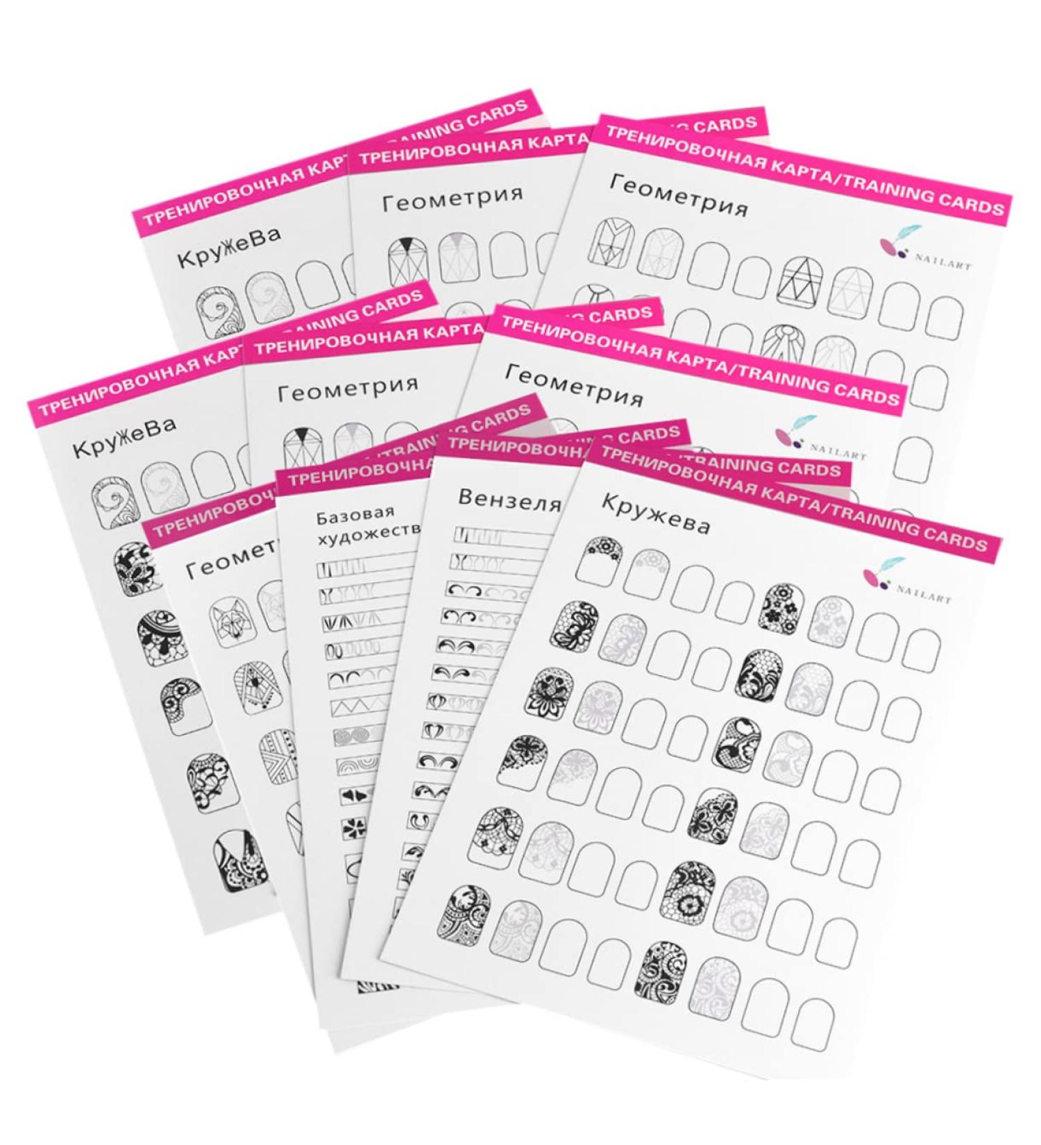 Beaupretty 12 Sheets Coloring Exercise Book French Manicure Stamp Nail Painting Book Nail Art Book Nail Art for Nail Art Training Practice Mold Kit Paper Nail Supplies Painted White - Buy Online on GoSupps.com