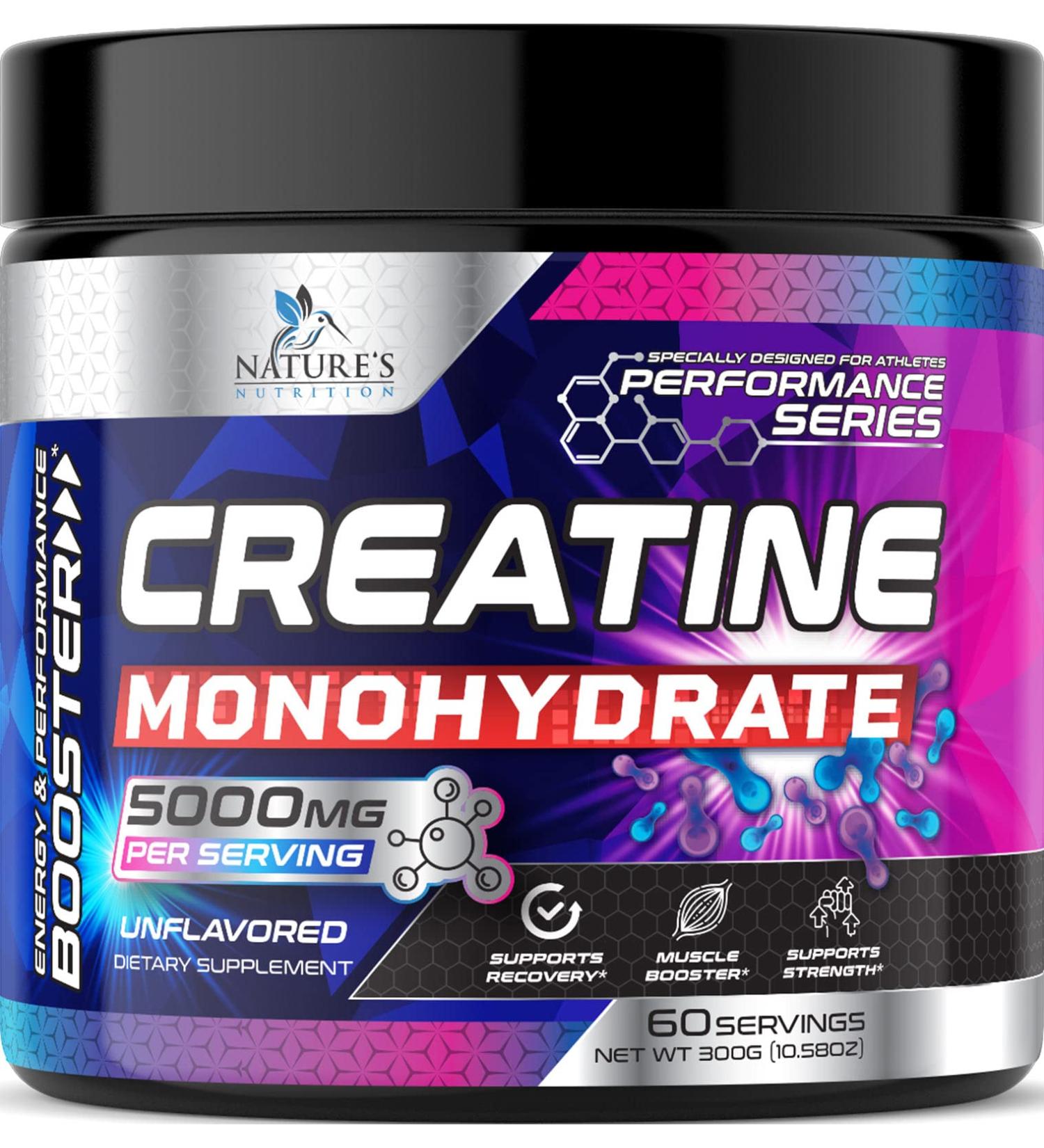 Micronized Creatine Monohydrate Powder - Unflavored 5000mg - Keto Friendly Amino Acid Supplement for Muscle Building - 60 Servings - Buy Online on GoSupps.com