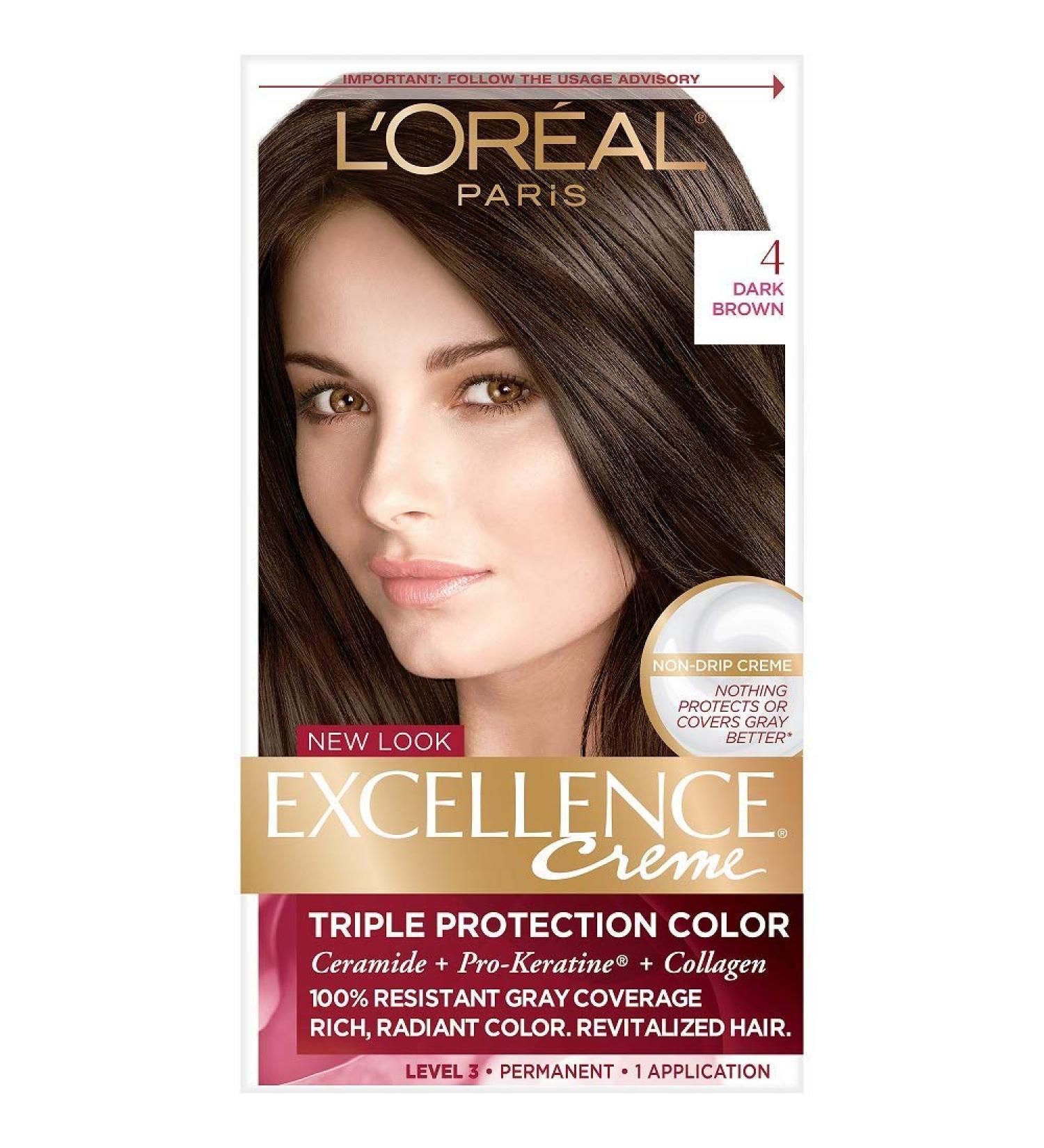 L'Oreal Paris Excellence Creme Dark Brown Hair Color Pro-Keratine Complex for Beautiful Long-Lasting Results International Shipping Available - Buy Online on GoSupps.com