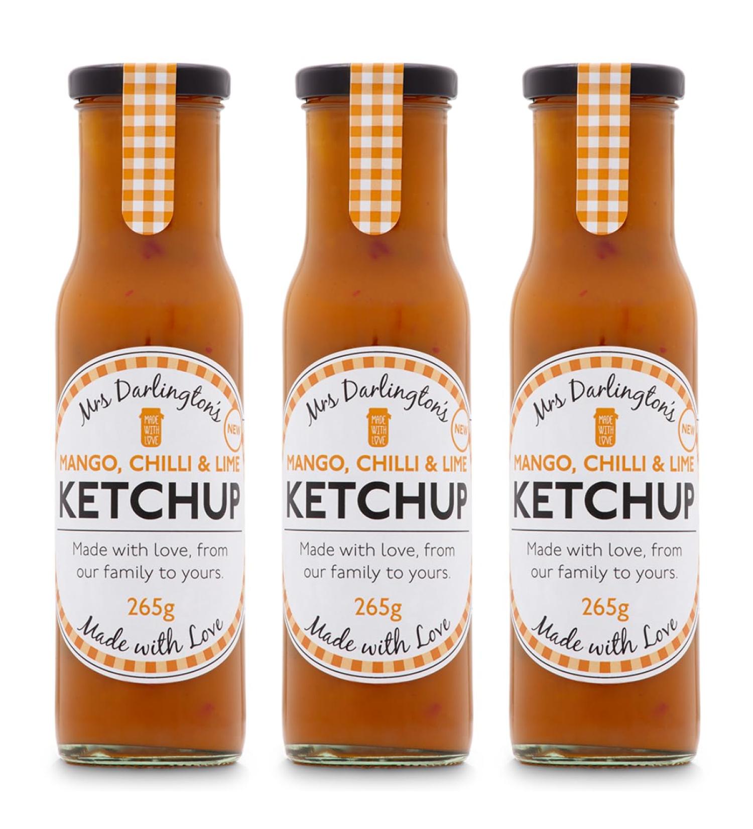 Generic Mrs Darlington's Mango Chilli and Lime Ketchup - 265g - Pack of 3
