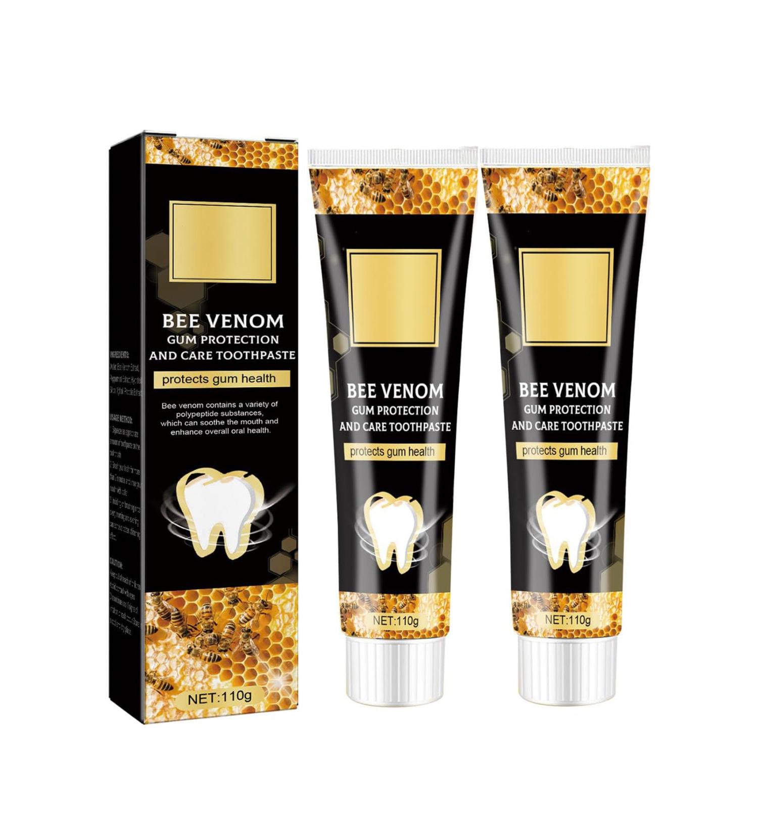 Bee Venom Toothpaste - 2PCs | Natural Whitening & Sensitive Teeth Relief | International Shipping - Buy Online on GoSupps.com