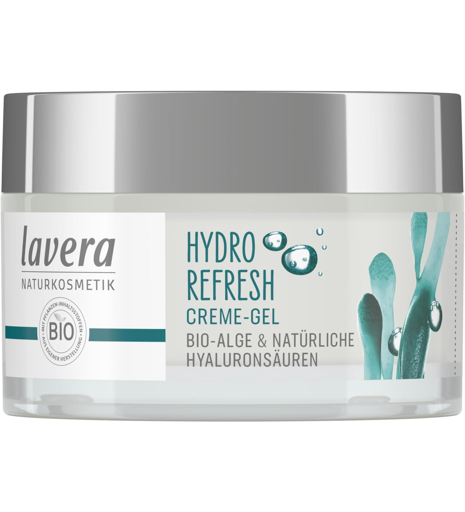 lavera Hydro Refresh Cream-Gel - with algae and hyaluronic acid - Very intense hydration - Penetrates very quickly - vegan - 50 ml - Buy Online on GoSupps.com