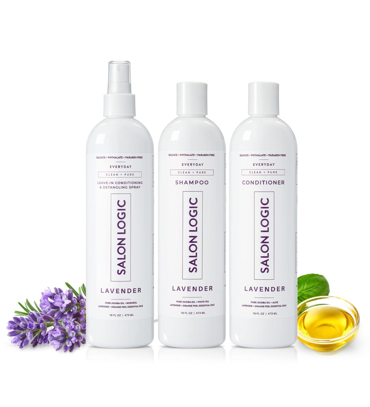 Everyday Clean & Pure Lavender Shampoo Conditioner & Spray Set | Salon Quality Keratin Treatment for Hydrated Cleansed and Treated Hair | International Shipping - Buy Online on GoSupps.com
