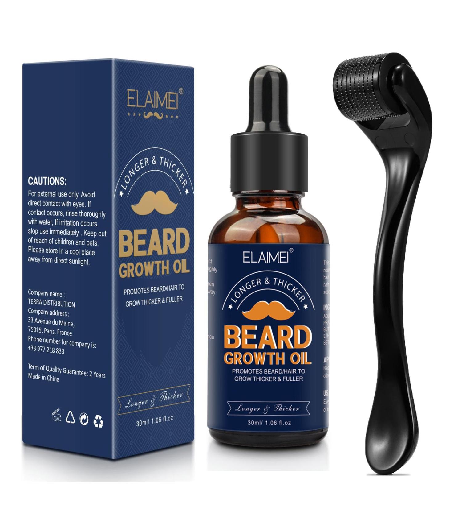Beard Growth Kit with 0.25mm Beard Roller Beard Growth Serum Hair Growth Kit for Men Thickening and Strengthening for Hair Growth and - Buy Online on GoSupps.com