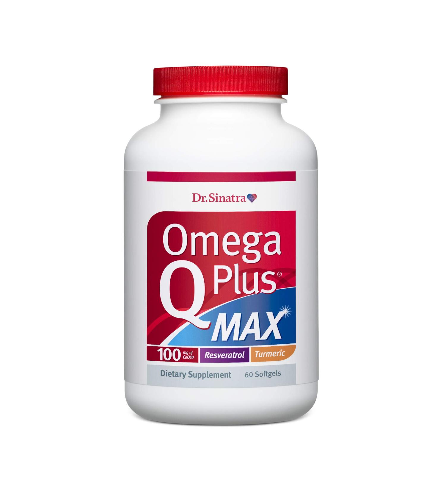 Dr. Sinatra's Omega Q Plus MAX: Advanced Heart Health & Healthy Aging Support - 100mg CoQ10 & Turmeric - 60 Softgels - Buy Online on GoSupps.com