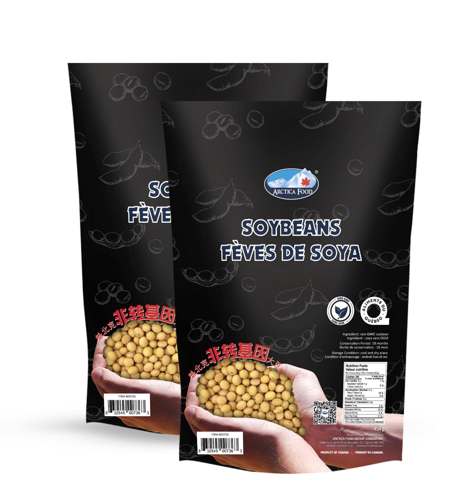 Arctica Food Premium Yellow Soybean Non-GMO from Canada Vegan Plant-Based Protein 454g(1lb)/Pack (Yellow 2-Pack) Yellow 2-Pack - Buy Online on GoSupps.com