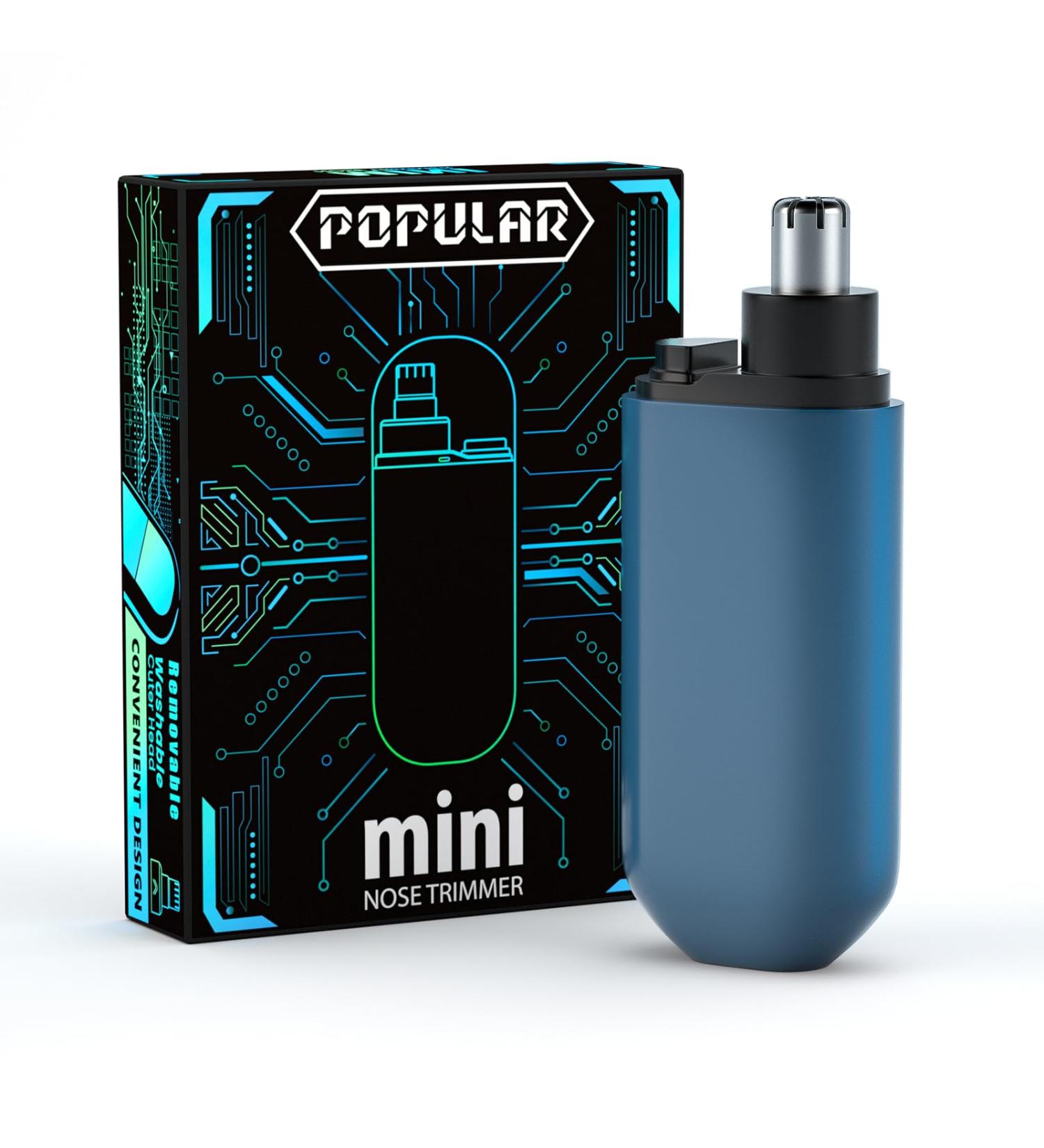 Pain-Free Nasal Hair Trimmer for Men & Women - Stainless Steel IPX7 Waterproof Type C Charging - Easy to Use (Blue) - Buy Online on GoSupps.com