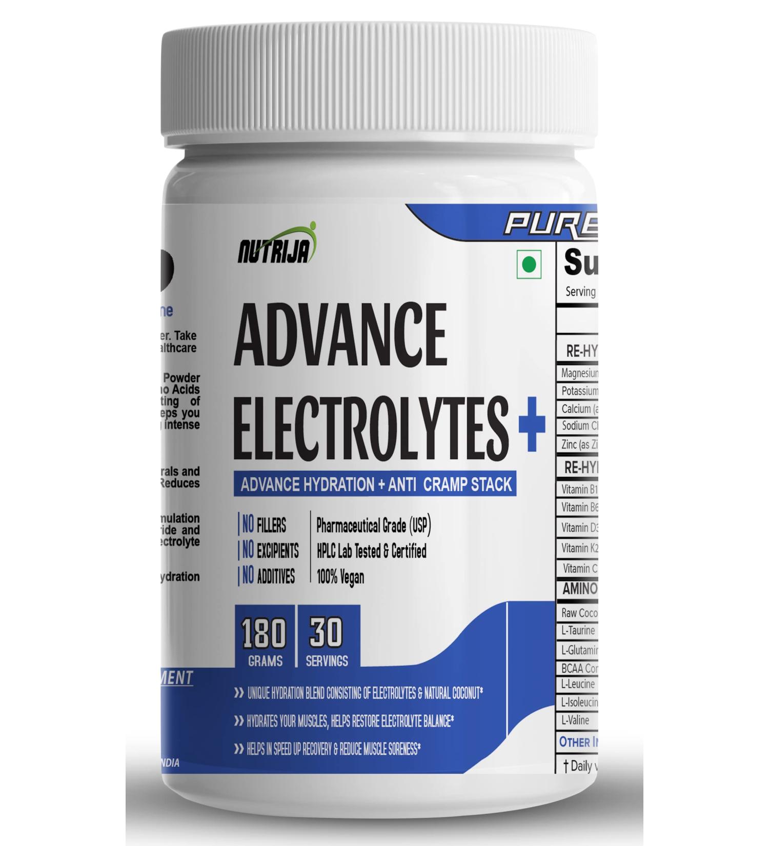Advance Electrolytes+ | Hydration & Anti-Cramp Stack for Energy & Endurance (Lychee) - International Shipping Available - Buy Online on GoSupps.com
