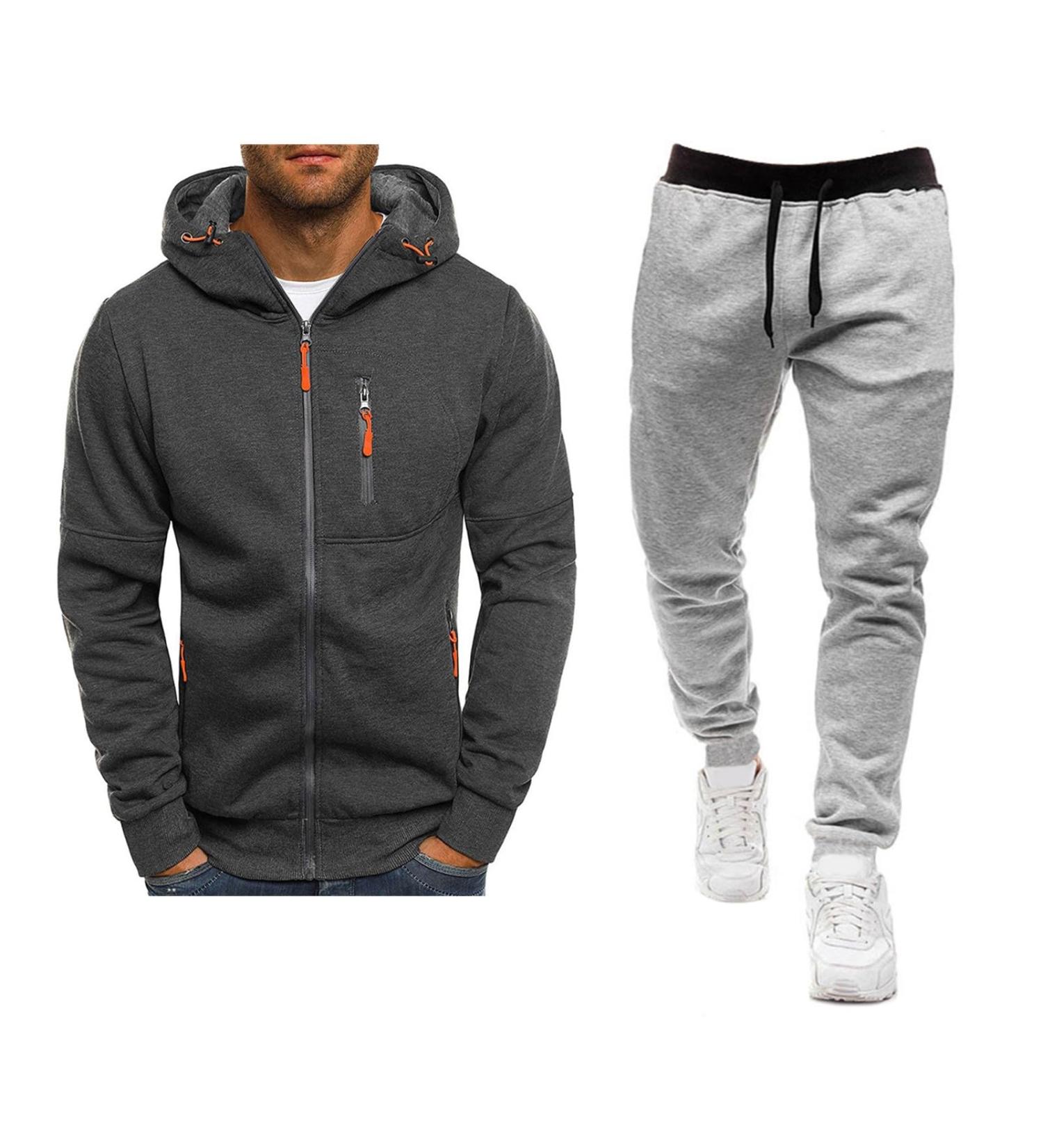 Men's Hanxiulin Jogging Suit - Cotton Sports Clothing Sweatshirt & Pants for Training & Leisure - Buy Online on GoSupps.com