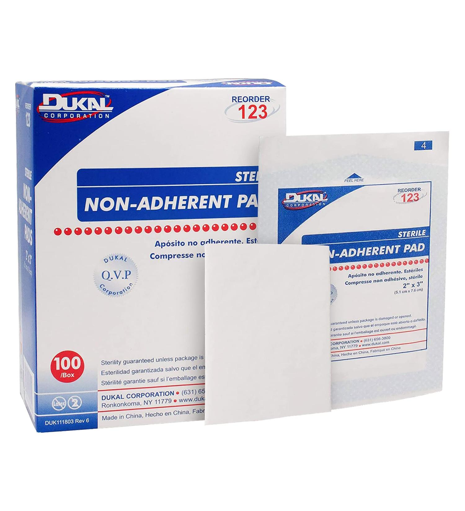 Dukal DUK 123 Non-Adherent Dressing Pad 2x3 Sterile (Pack of 100) - Buy Online on GoSupps.com