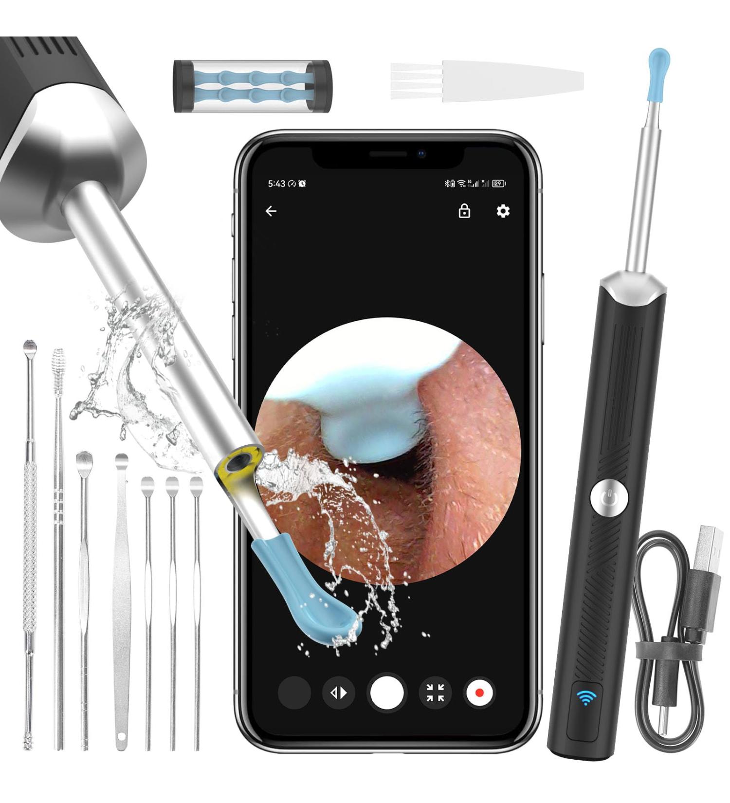Buy 1080p HD Wireless Ear Wax Removal Otoscope - Waterproof with 3.5mm Lens & 6 LEDs for iPhone iPad Android - International Shipping Available - Buy Online on GoSupps.com