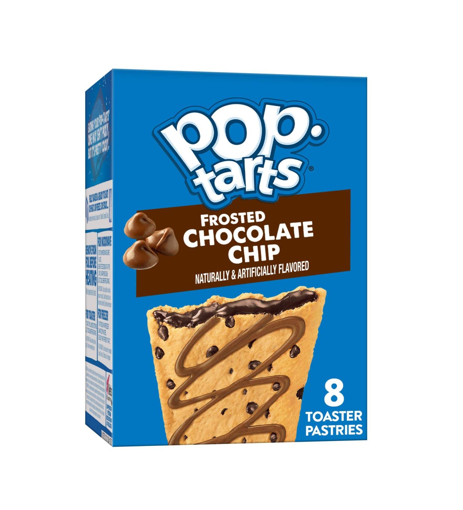 Pop-Tarts Chocolate Chip Drizzle 13.5oz Box (8 Pastries) - Breakfast Foods & Kids Snacks - Buy Online on GoSupps.com