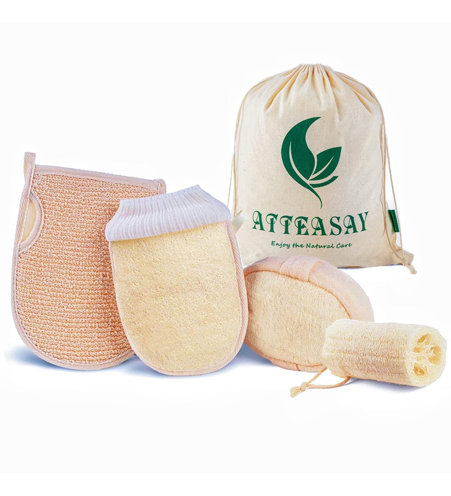 Exfoliating Loofah Glove - Heavy Duty Body Scrubber for Shower Spa Massage - Men & Women - Buy Online on GoSupps.com