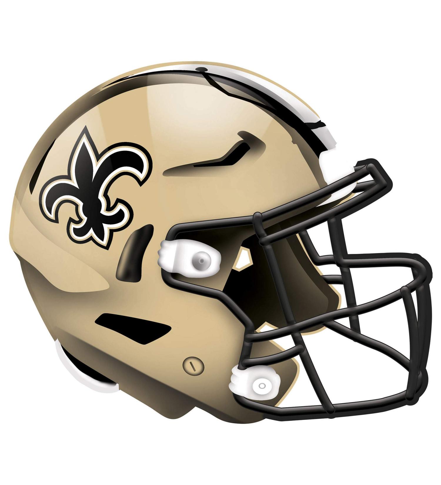 Fan Creations NFL New Orleans Saints Unisex New Orleans Saints Authentic Helmet, Team Color, 12 inch, (N1008-NOS)