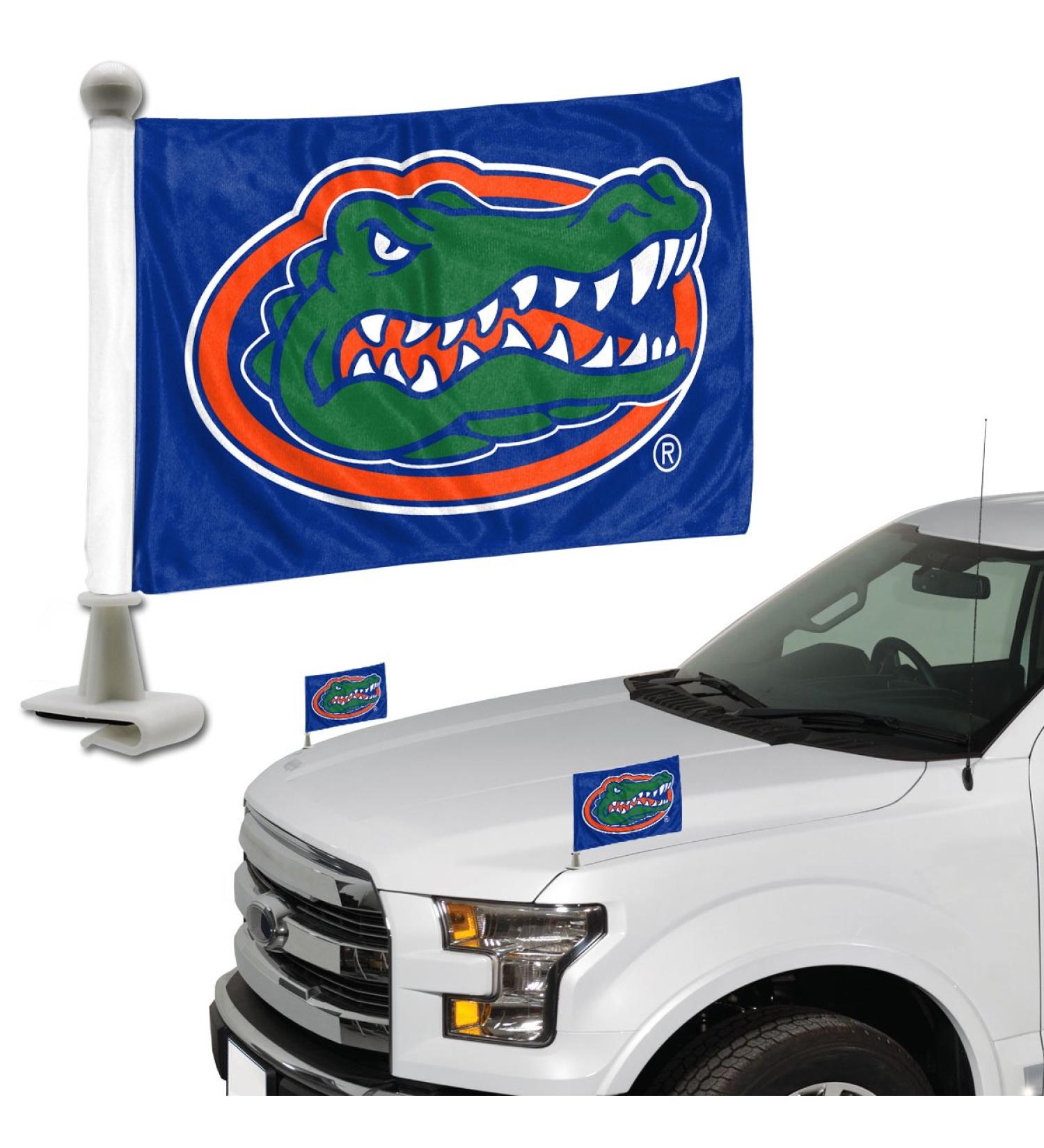 FANMATS 61901 Florida Gators Ambassador Car Flags - 2 Pack Mini Auto Flags, 4in X 6in, Perfect for Hood or Trunk
