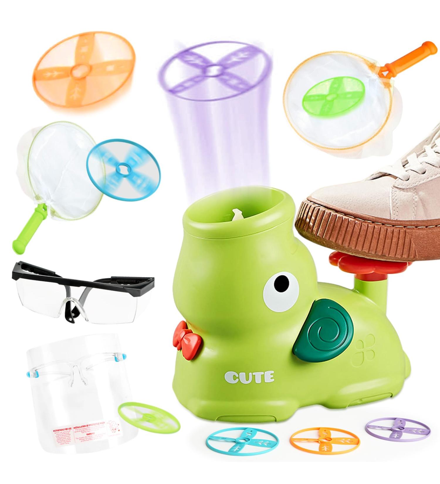 Flying Saucer Toy Set - Best Flying Slice Launcher & Disc Shooter Toys for Kids & Family Fun - Buy Online on GoSupps.com