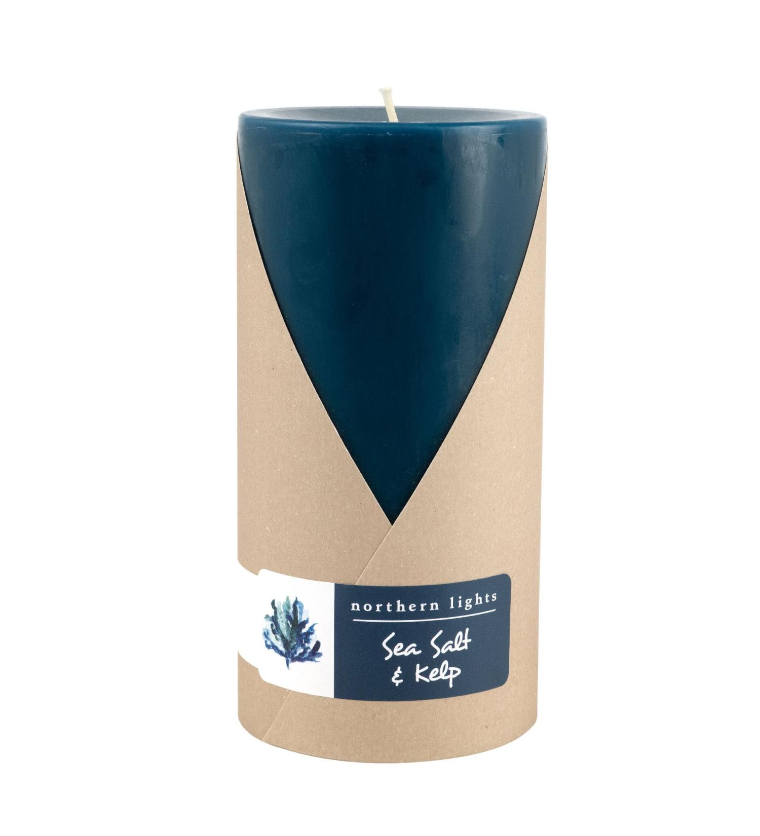 Northern Lights Candles Fragrance Palette Pillar 3x6 Sea Salt and Kelp