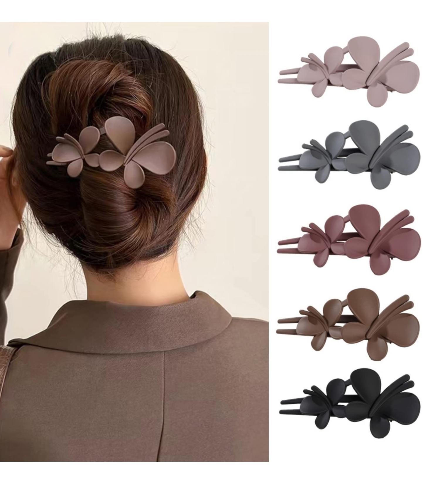 Ypkia Large Butterfly Hair Clips - 5 Pieces Matte Duckbill & Crocodile Hairpins for Women & Girls - Perfect Hair Accessories for All Styles - Buy Online on GoSupps.com