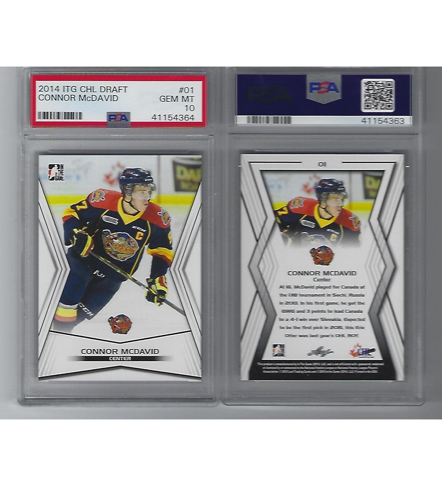 CONNOR MCDAVID DRAFT CARD #1 LEAF ITG ROOKIE WEARING CHL JERSEY PSA GEM MINT 10! 2 TIME SCORING CHAMP - Buy Online on GoSupps.com