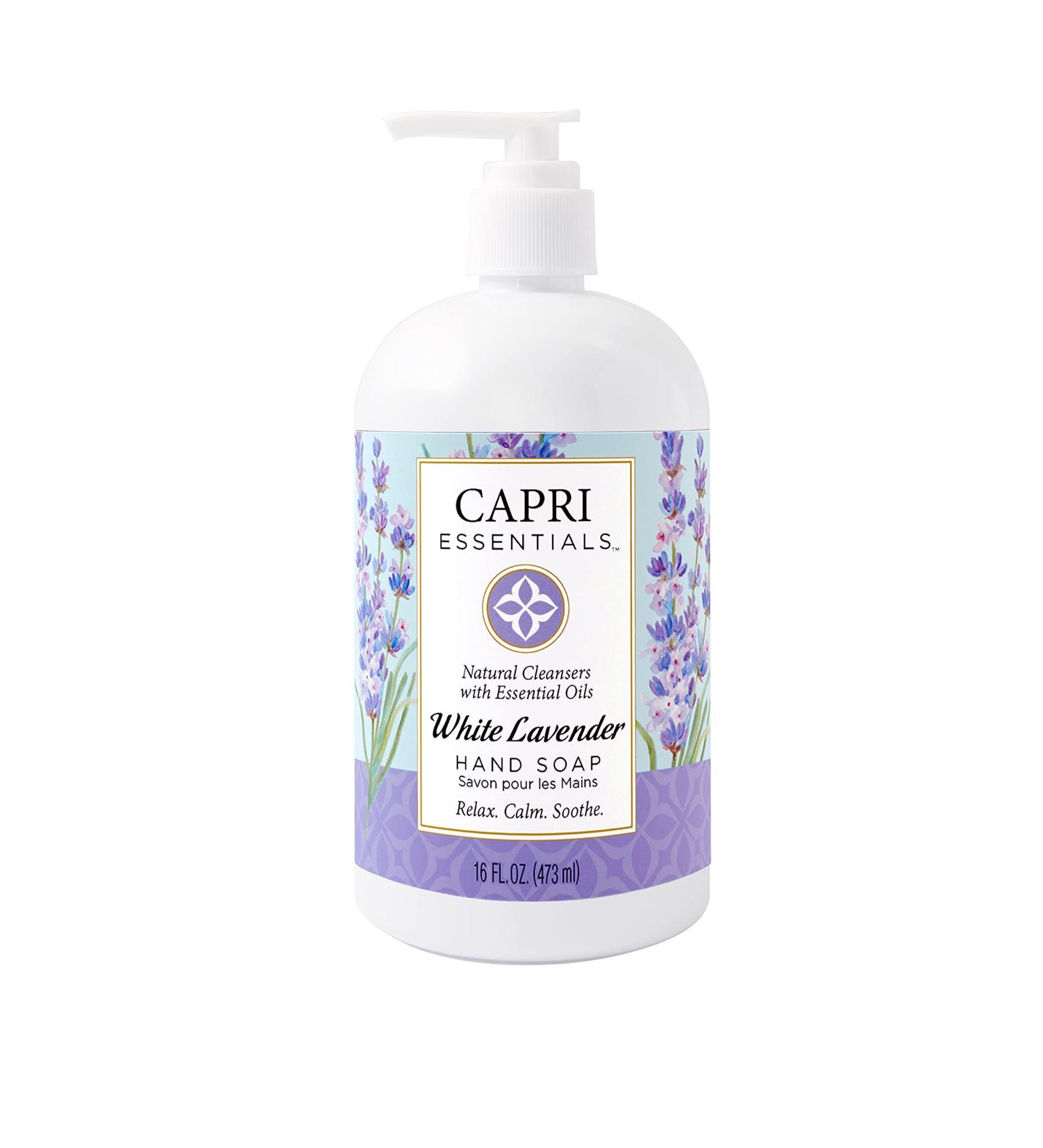 Capri Essentials White Lavender Hand Soap - Natural, Plant-Based, Chemical-Free (16 oz) - Buy Online on GoSupps.com