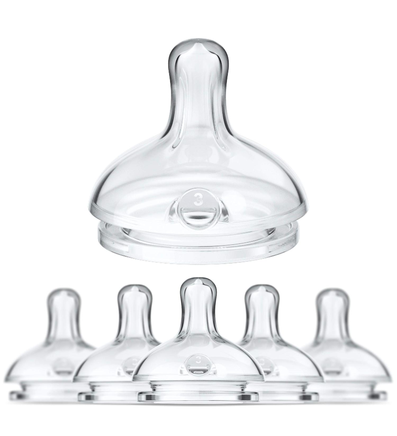 Smilo Anti-Colic Bottle Nipple Fast Flow Stage 3 - 9M+ | Pack of 6 | Smooth Flow Design | Anti-Colic Relief | Suitable from 9 Months - Buy Online on GoSupps.com