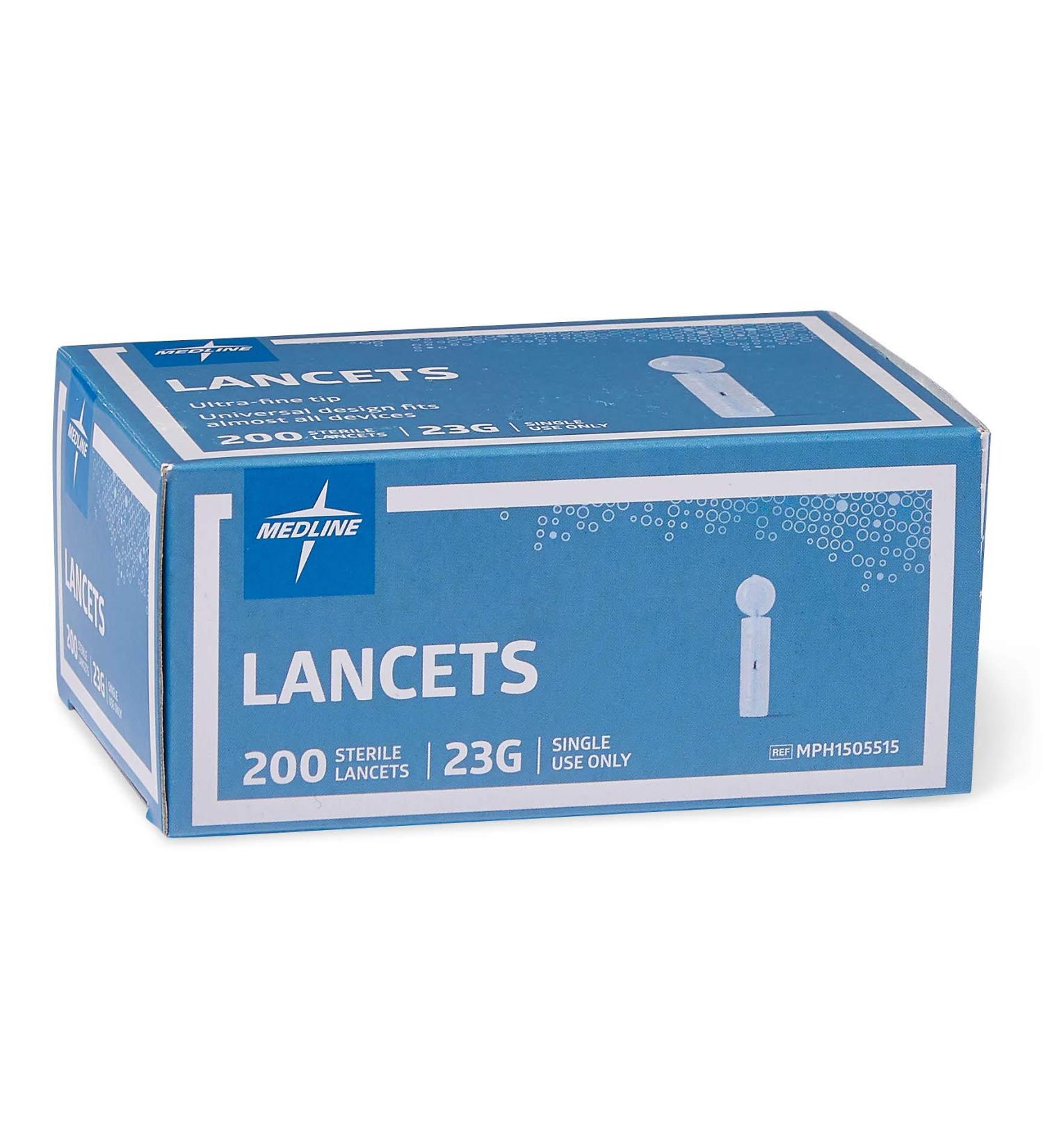 Medline 23G General Purpose Lancet for Universal Lancing Devices - Box of 200 - Buy Online on GoSupps.com