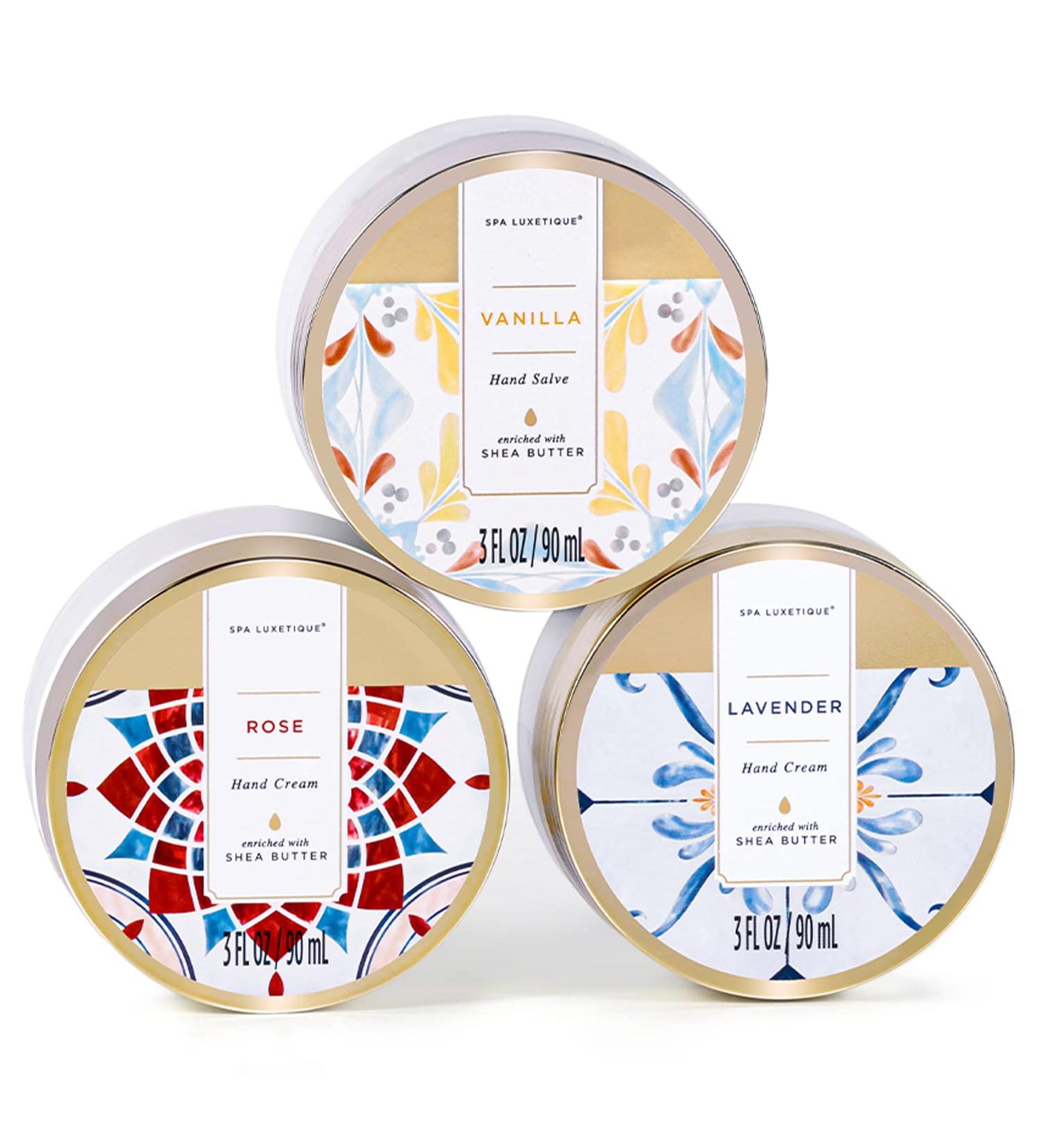 Spa Luxetique Hand Lotion Set - Shea Butter Moisturizing Hand Cream & Repair Hand Salve - Hand Care Set for Dry Cracked Hands - 3oz x 2 - Buy Online on GoSupps.com