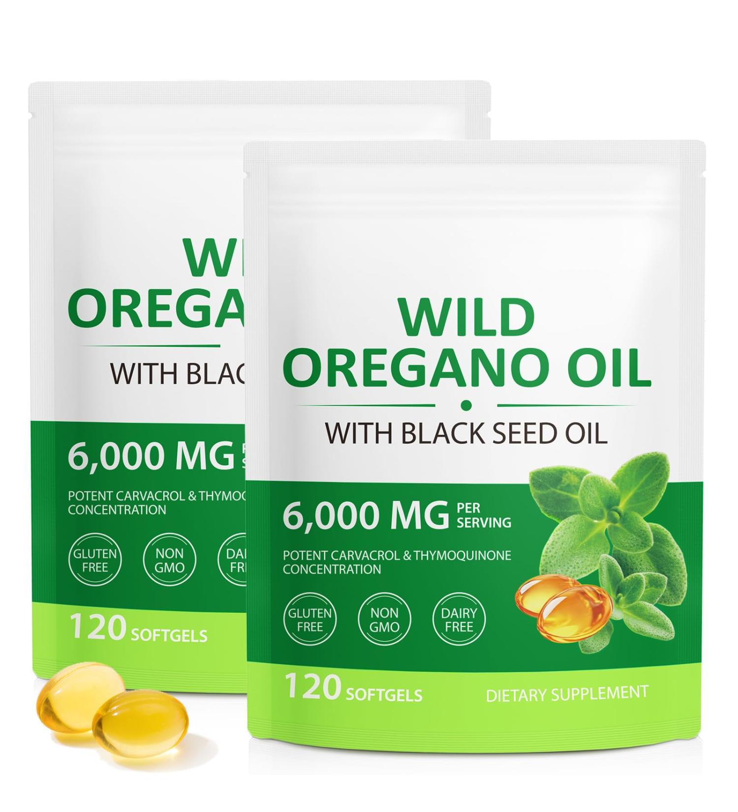 Capsules d'huile d'origan 240 g lules Oregano Oil Capsules d'origan bio v g taliennes capsules d'huile- 2 en 1 6000 mg d'huile d'origan avec 200 mg d'huile de nigelle soutien digestif Capsules d'huile d'origan 120 unit (Lot de 2) - Buy Online on GoSupps.com