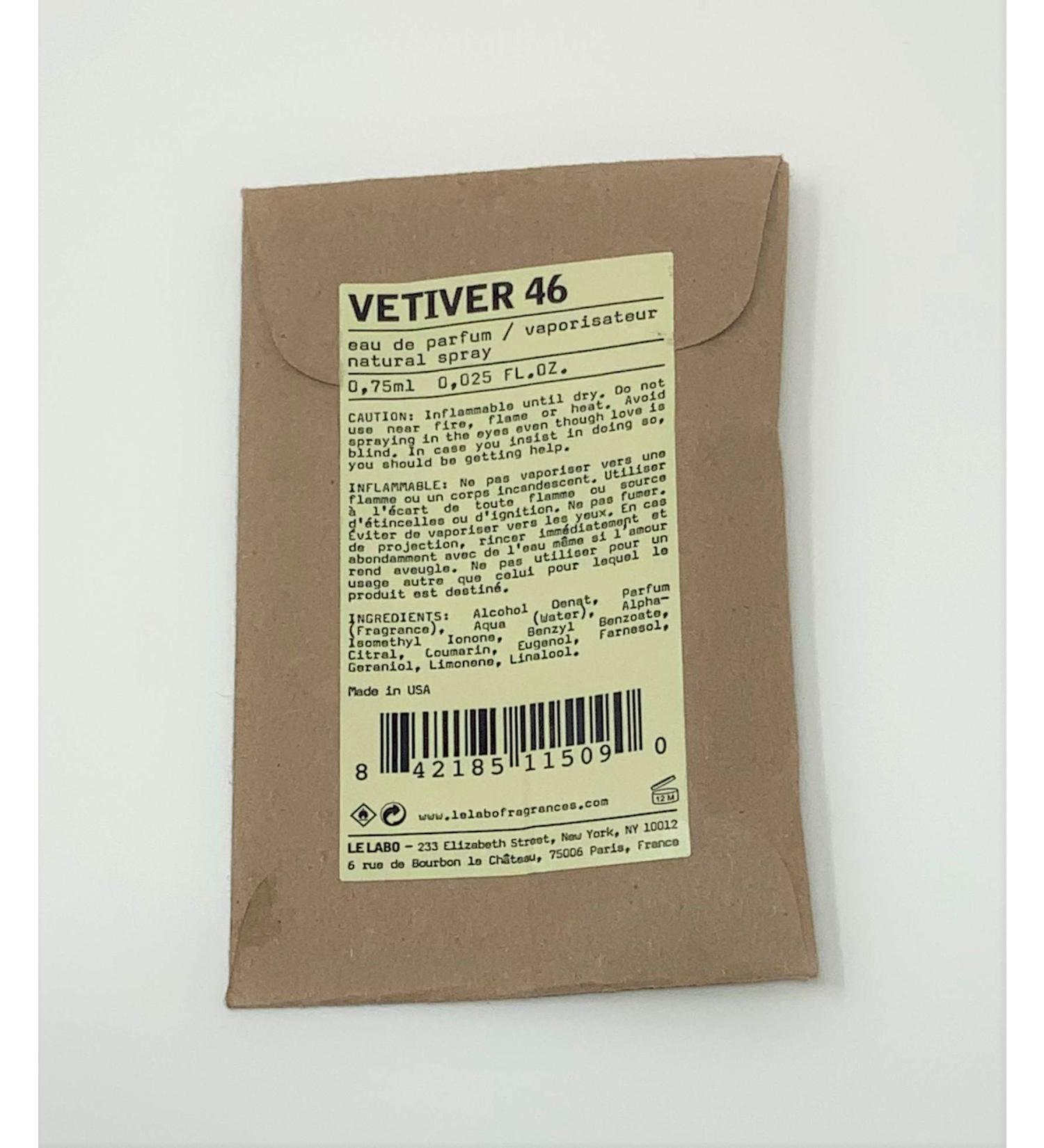 Le Labo Eua de Parfum Vetiver 46 0.75 ml/ 0.025fl oz