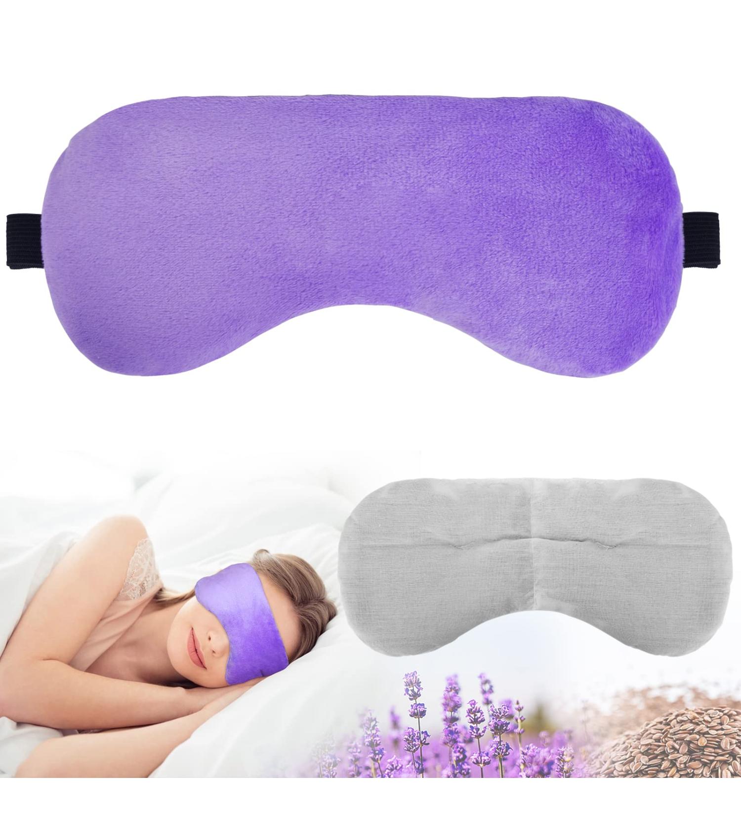 Cavoilu Weighted Heated Eye Mask - Lavender Scented for Dark Circles and Puffiness - Microwaveble - Yoga Gifts - Voilet - Buy Online on GoSupps.com