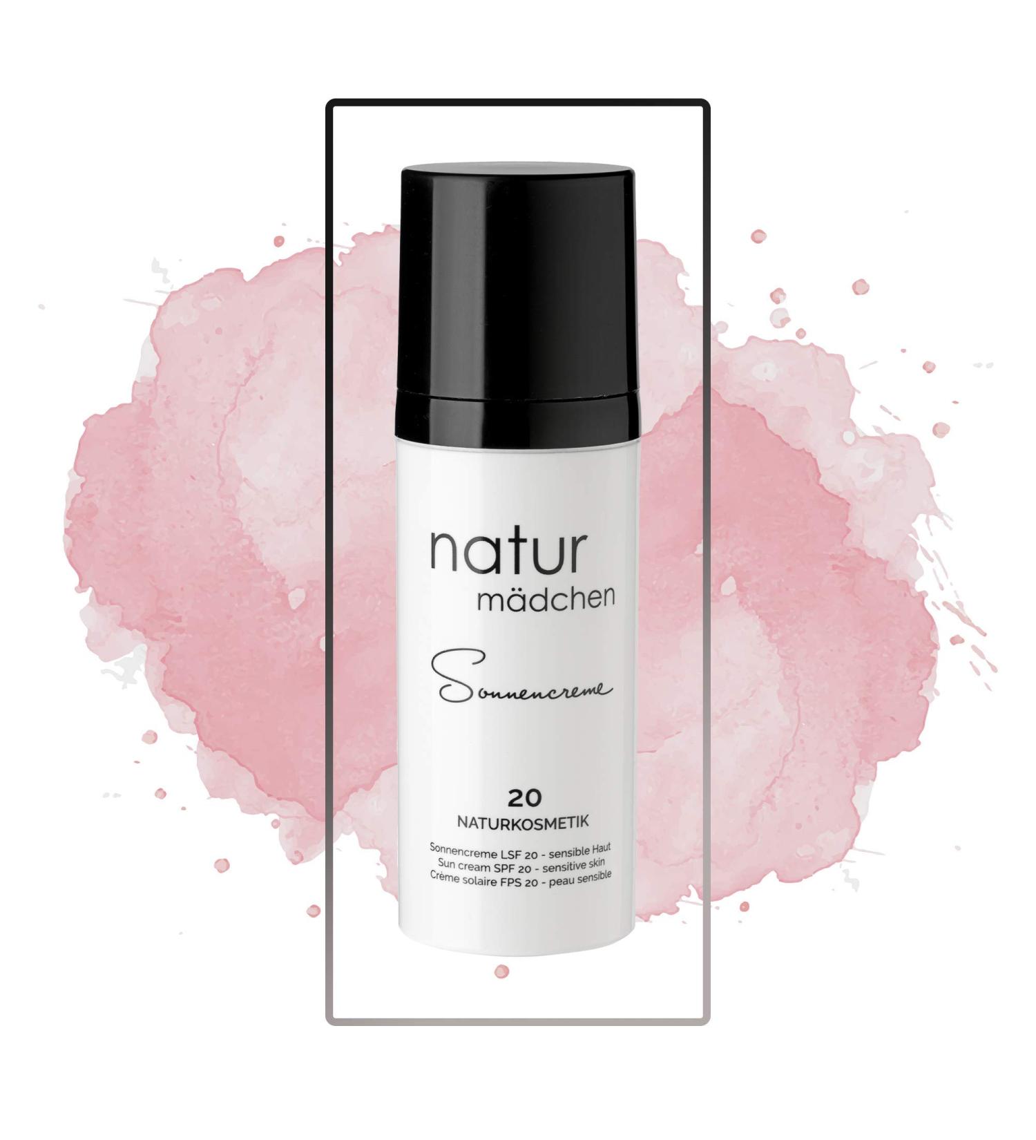 Natural Girl Organic Sunscreen SPF 20 - Vegan Anti-Aging Cream with Zinc Oxide & Hyaluronic Acid - 50ml | Made in Germany UVB & HEV Protection Dermatologically Tested - Buy Online on GoSupps.com