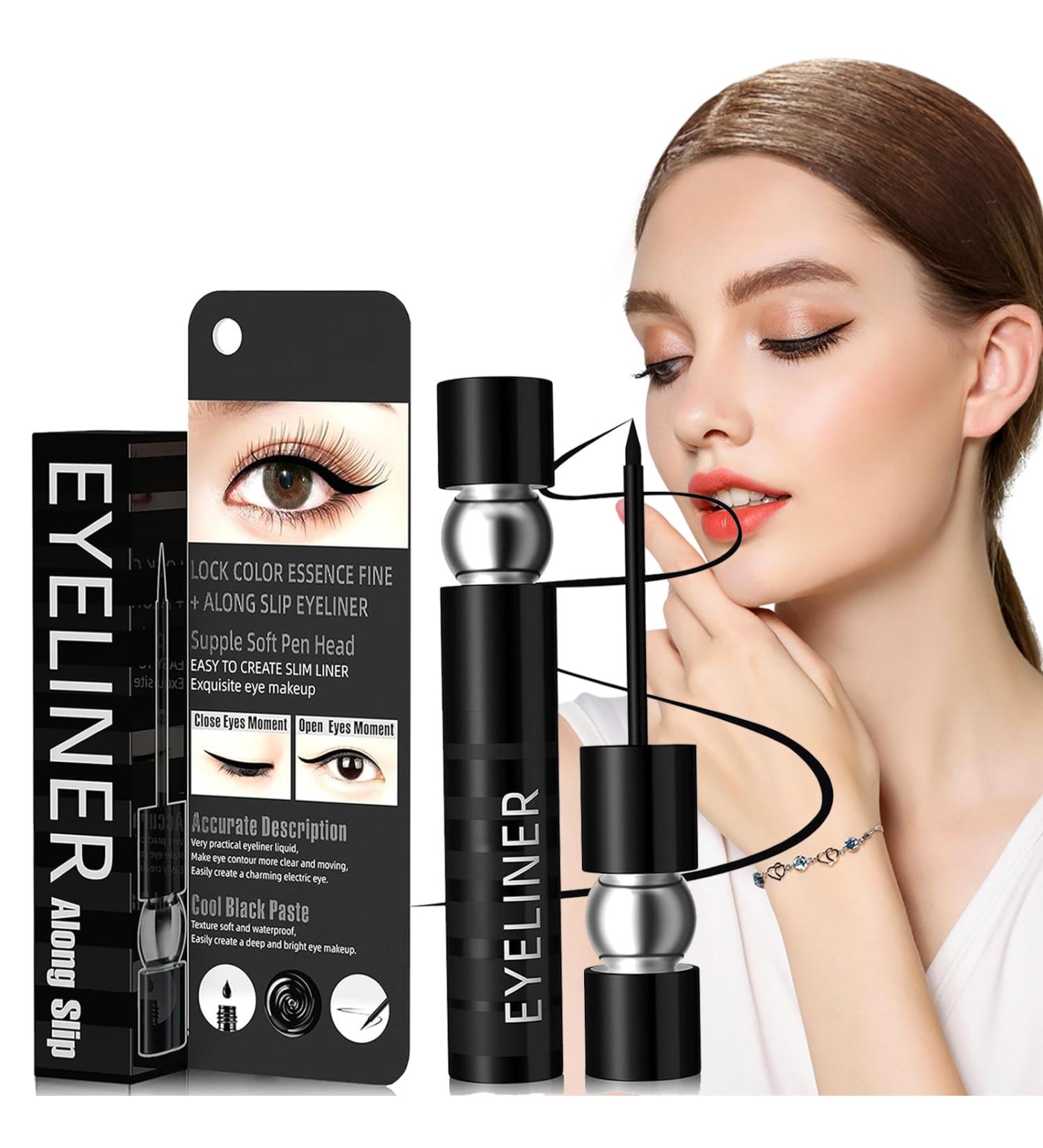 Probuk Precision Waterproof Liquid Eyeliner Black Liquid Eyeliner with Felt Tip Applicator Quick Drying Liquid Micro Pen Long Lasting Smudge-Proof All Day Professional Makeup-Matte Finish - Buy Online on GoSupps.com