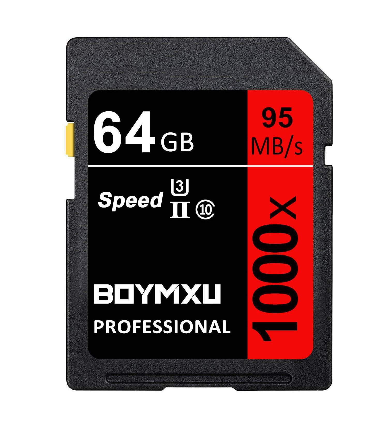 BOYMXU Professional 1000x Class 10 64GB Memory Card - U3 High Speed for Computer, Cameras, and Camcorders - Up to 95MB/s - Red/Black - Buy Online on GoSupps.com
