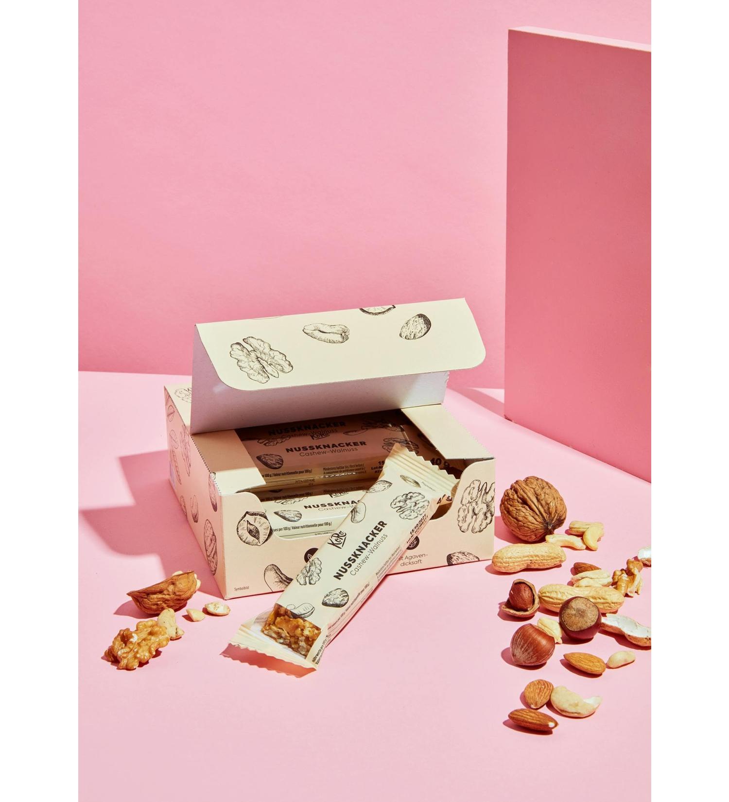 KoRo - Cashew Nut Bars | 12 x 40 g - vegan gluten free - Buy Online on GoSupps.com