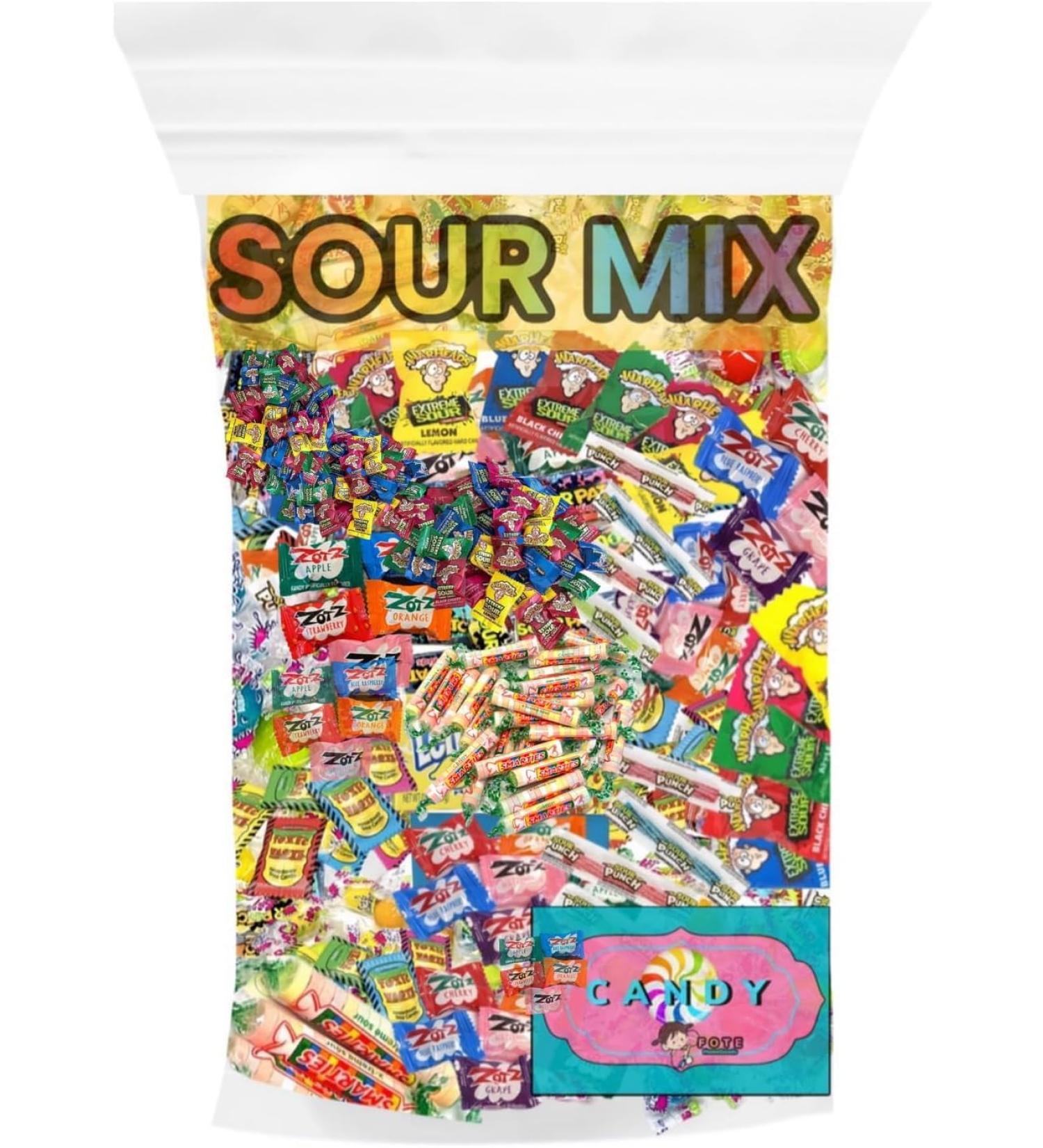Sour Candy Ultimate Variety Pucker Party Pack by Fote Candy Faves - Warheads Tox Waste Zotz Italian Candies Sour Smarties Sour Punch - (2 POUND)