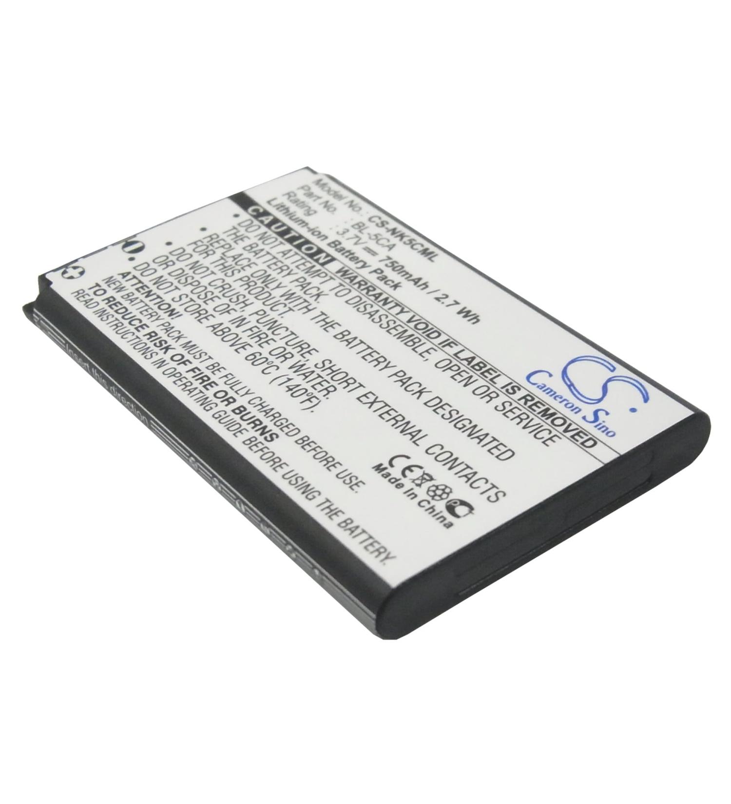 Buy BL-5C BL-5CB BL-5CA BR-5C 750mAh Battery - Compatible with 6086 7600 E50 2112 C1 1650 3100 C1-02 - 3.7V International Shipping Available - Buy Online on GoSupps.com