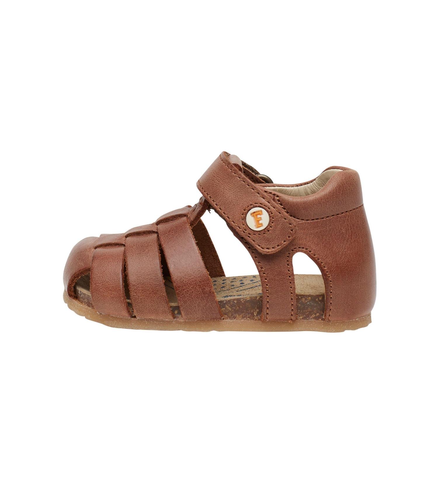 Falcotto Alby Closed Toe Leather Sandals - Brown (UK 4) - Buy Online on GoSupps.com