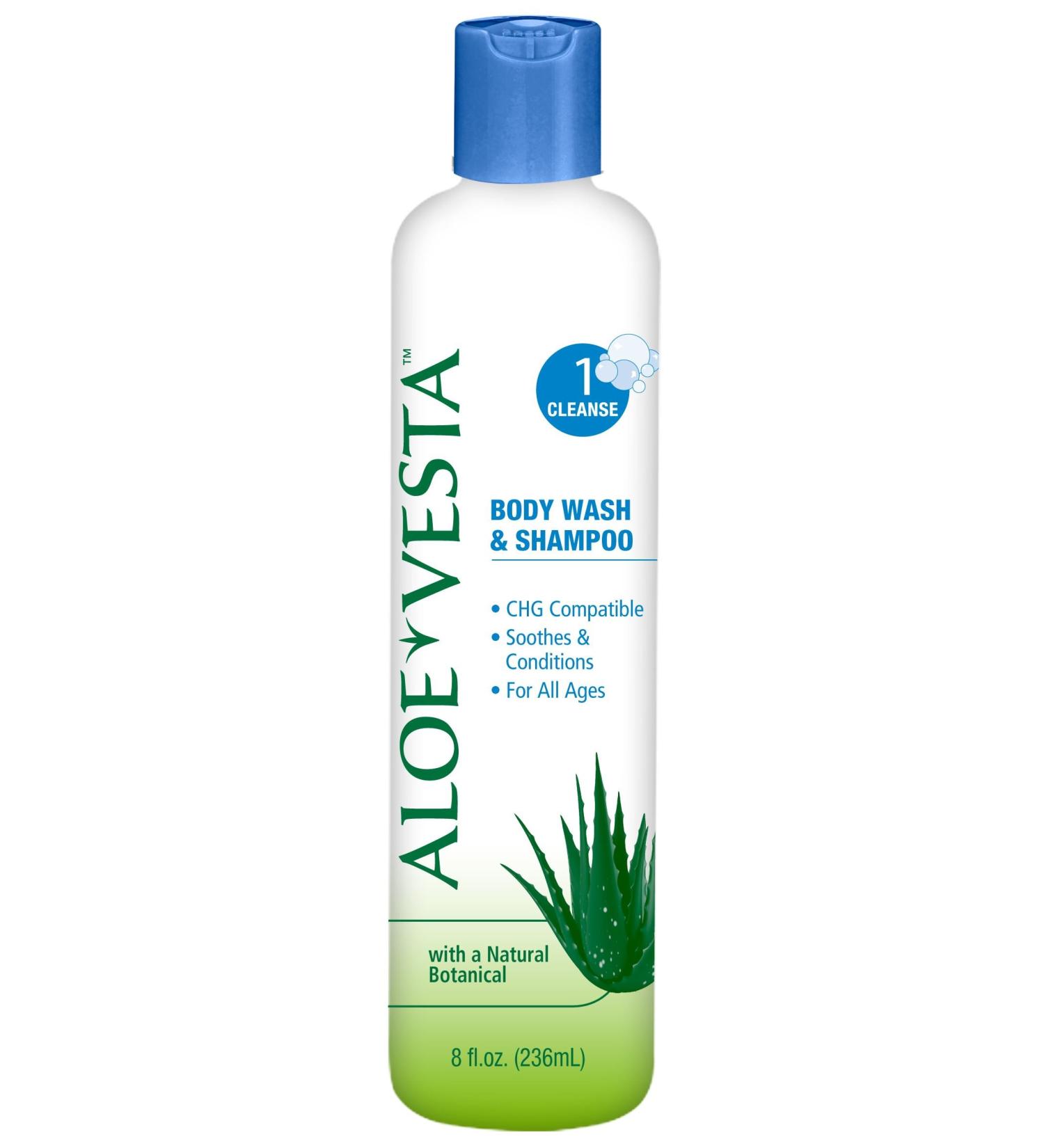 Aloe Vesta Body Wash & Shampoo 8 oz Bottle - Pack of 2