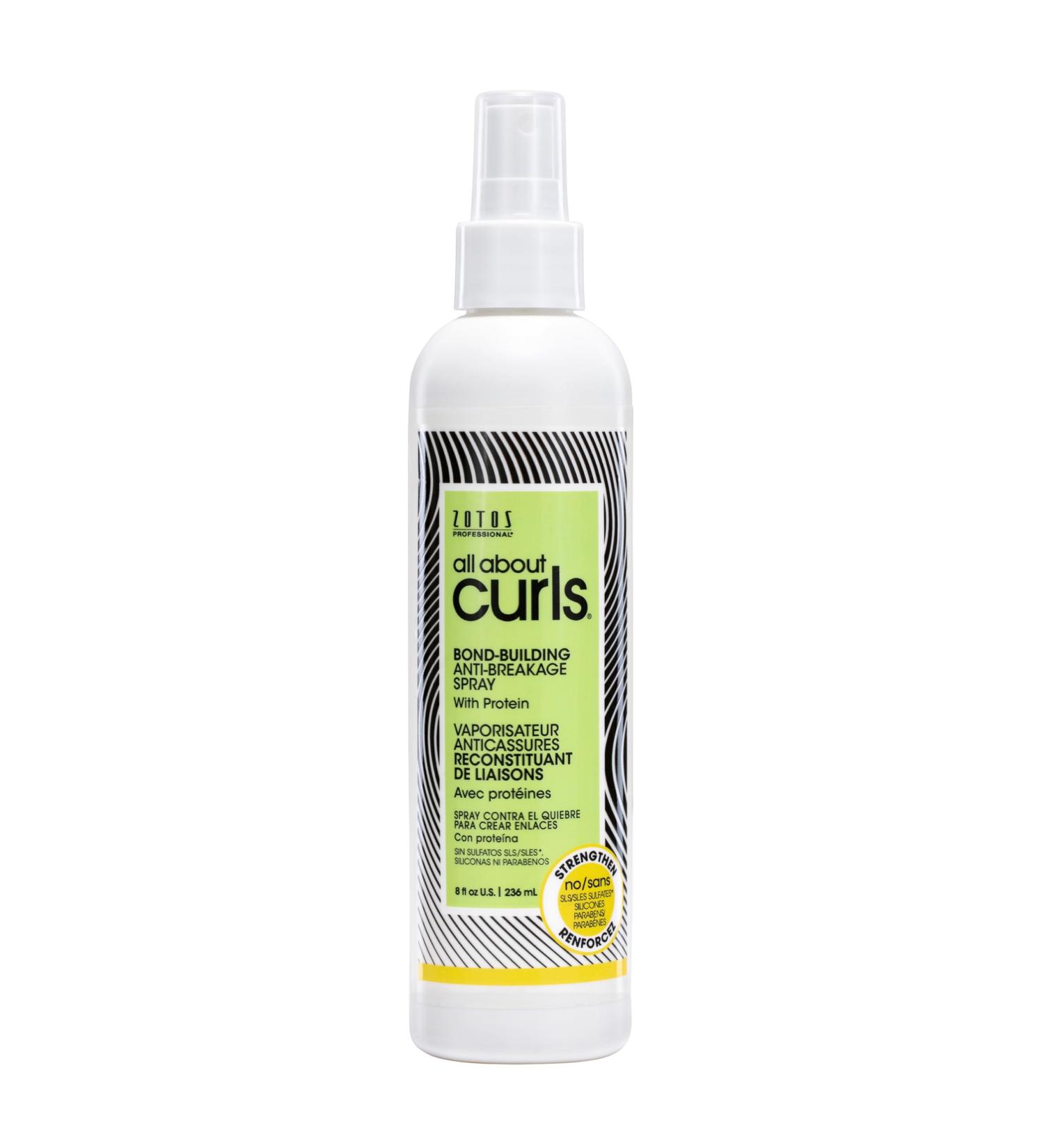ALL ABOUT CURLS Bond Building Anti-Breakage Spray Strengthens & Protects Vegan & Cruelty Free Sulfate Free 8 Fl Oz - Buy Online on GoSupps.com
