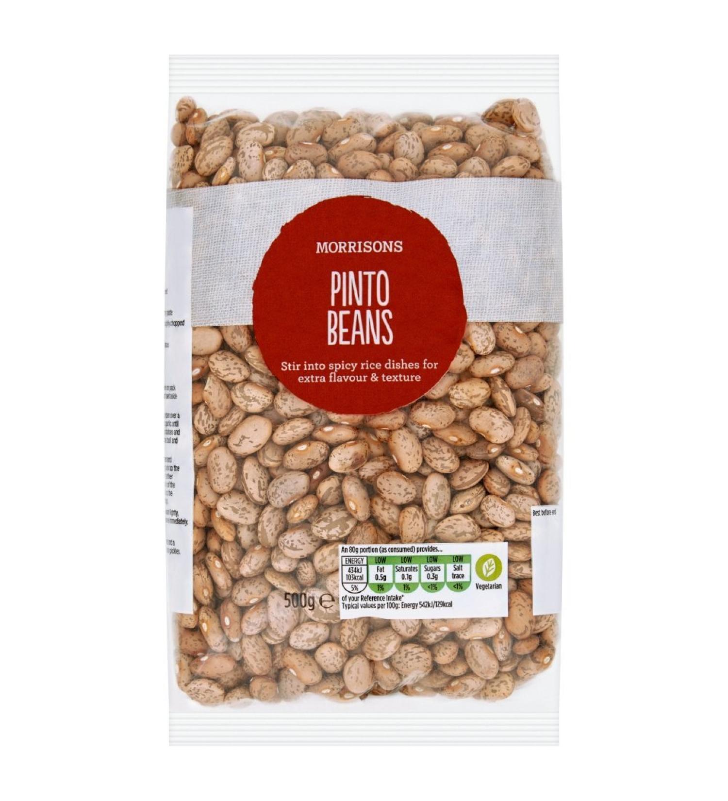 Morrisons Pinto Beans 500g - Authentic Mexican Beans for Delicious Recipes - Buy Online on GoSupps.com