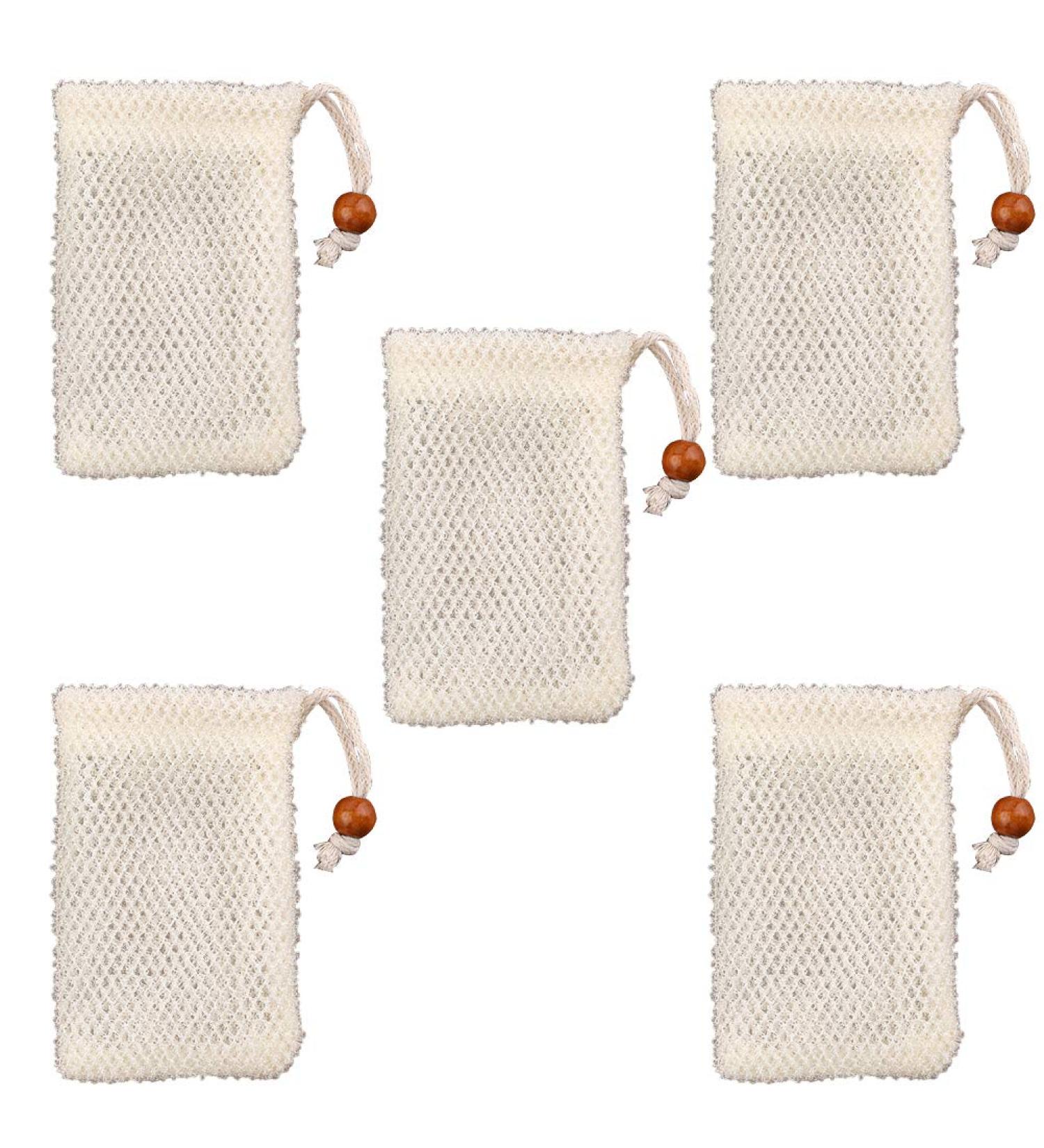 Exfoliating Soap Saver Pouch - Foaming Net Soap 5 Pack for Smooth Skin | Buy Internationally - Buy Online on GoSupps.com