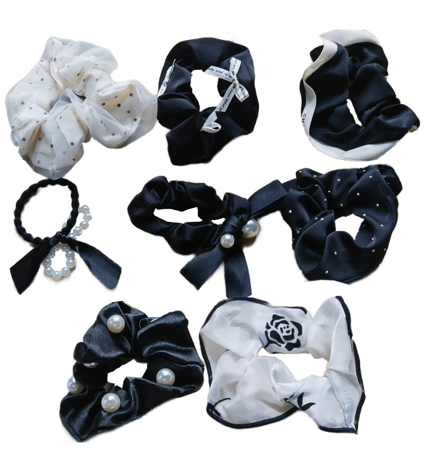 Hair Bobbles Scrunchies for Women Plain Elastic Thick Bands Soft Ropes Ponytail Holder Women's Hair Accessories 10 - Buy Online on GoSupps.com