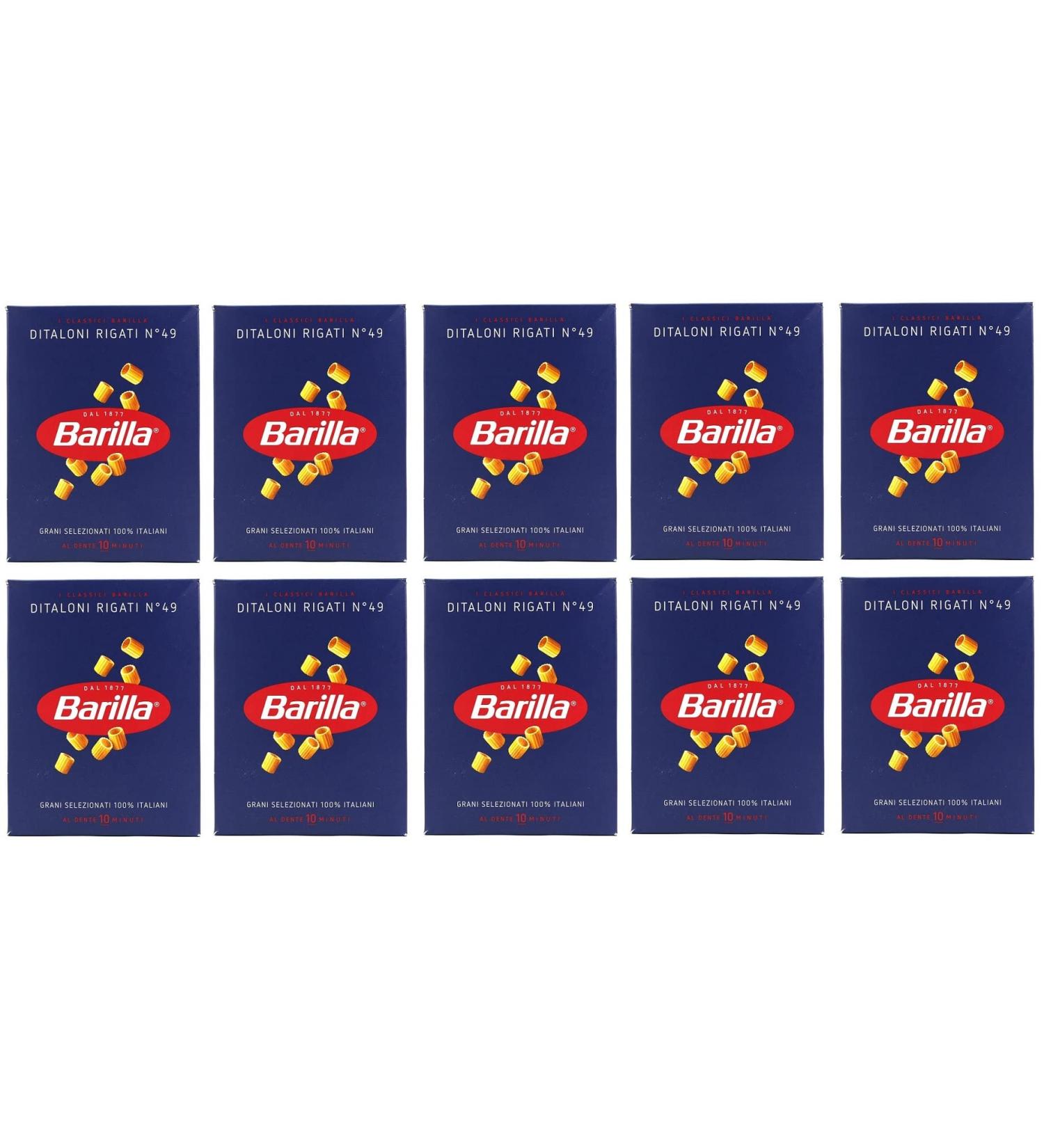  Barilla Pack of 10 Barilla Ditaloni Rigati pasta no. 49 Italian 500g - Buy Online on GoSupps.com