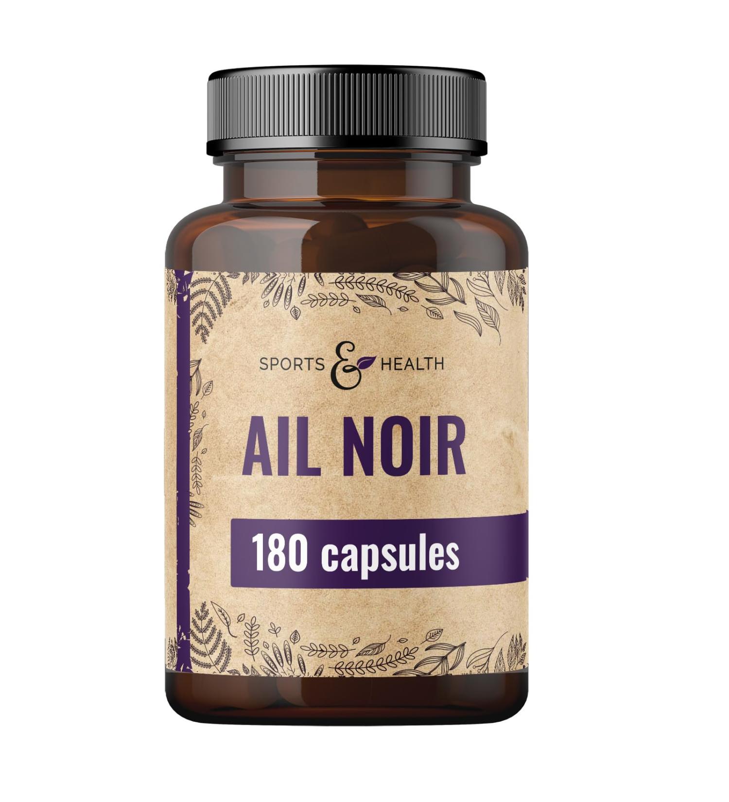 G lules d ail noir 9 000 mg partir d un extrait 15:1 180 g lules hautement dos es Black Garlic Capsules V ganes et sans additifs Extrait de bulbe d ail noir - Buy Online on GoSupps.com